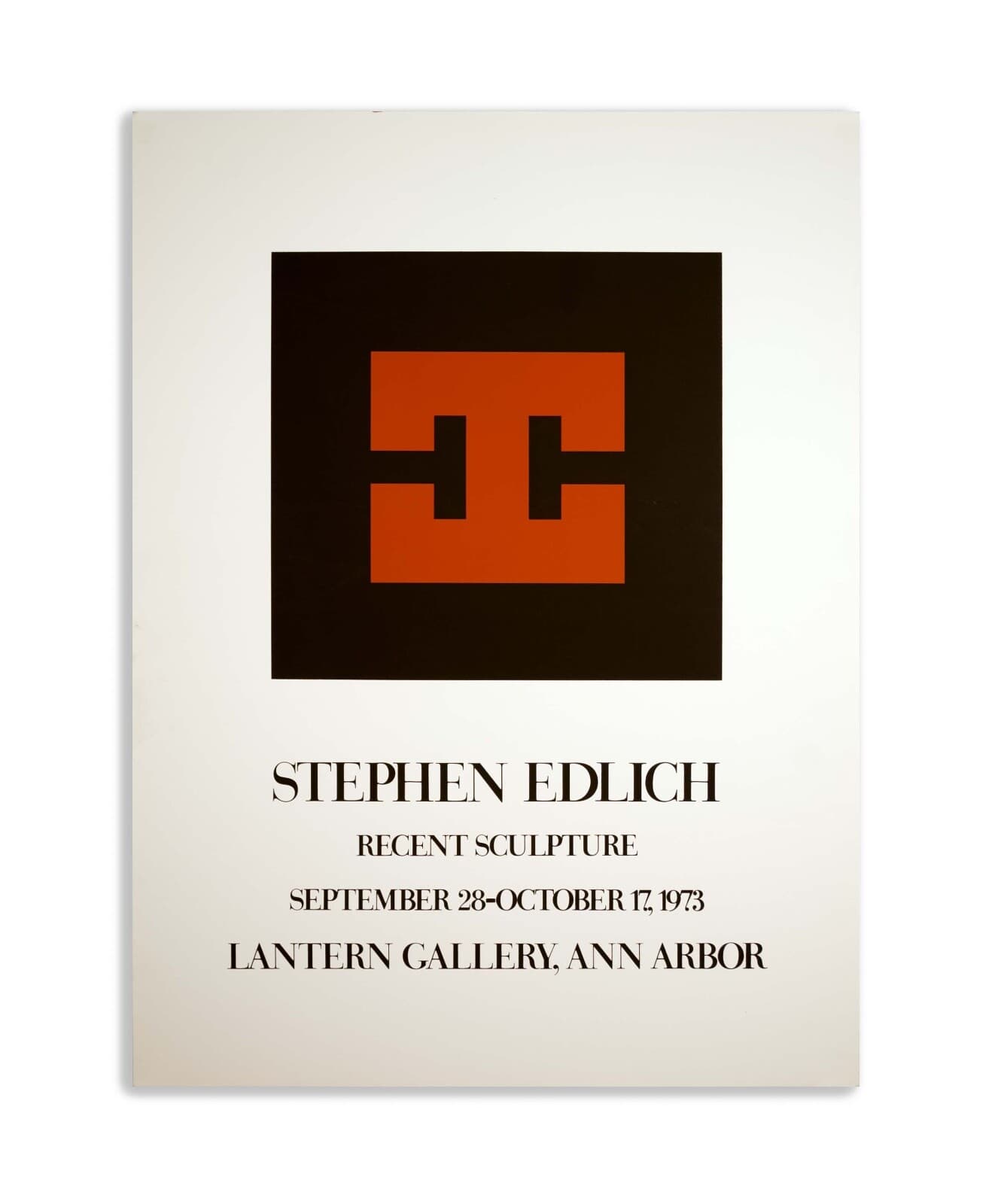 Stephen Edlich Recent Sculpture (White) Lithographic Exhibition Poster Unframed - Thumbnail 2