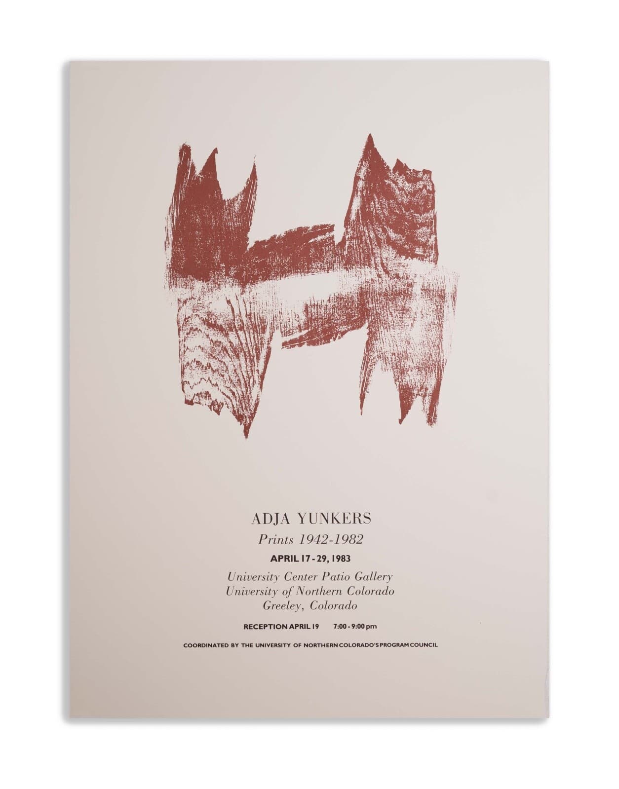 Adja Yunkers University of Northern Colorado Modern Lithograph Exhibition Poster - Thumbnail 2