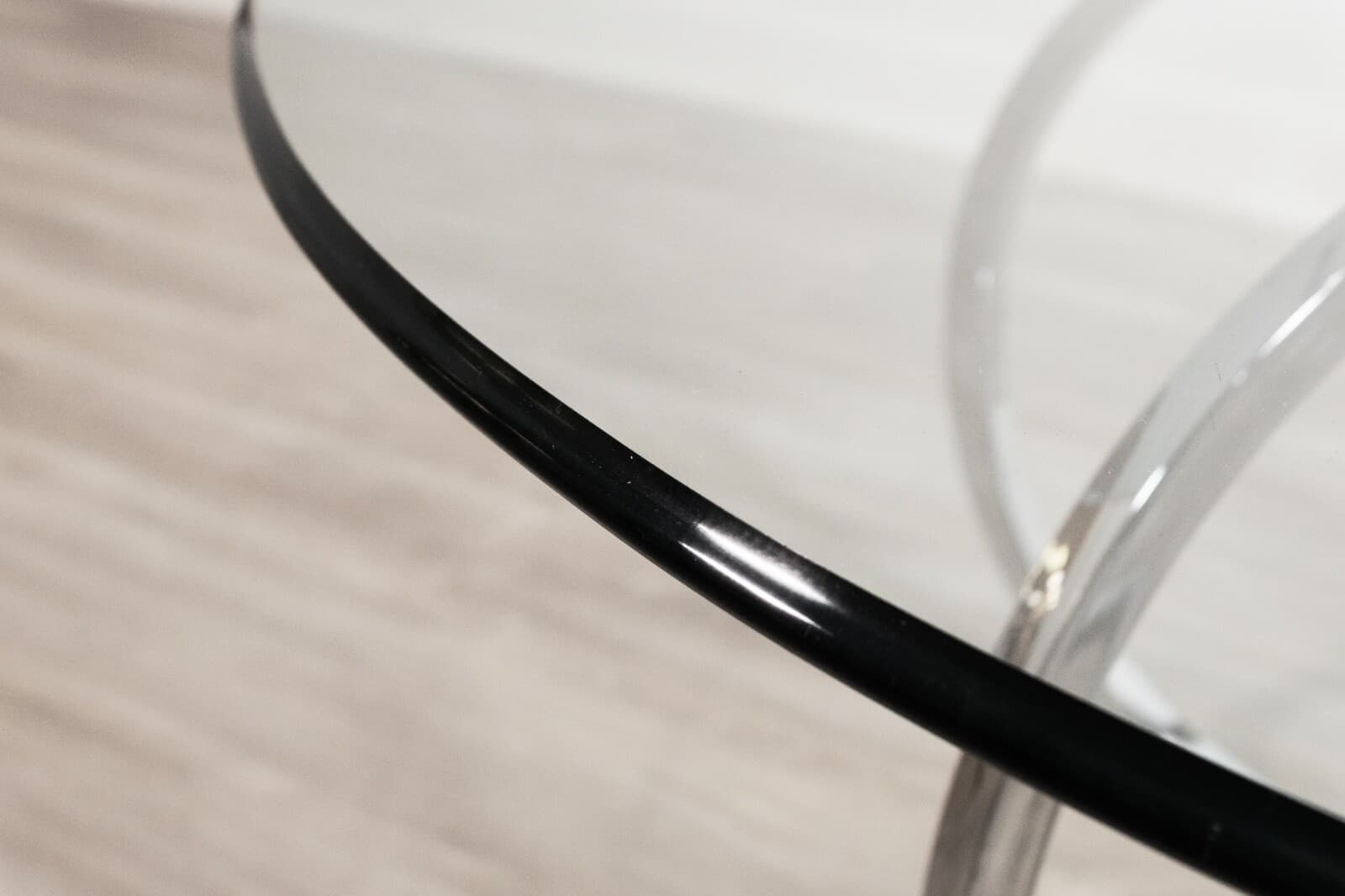MidCentury Modern Chrome & Glass Coffee Table In The Style Of Milo Baughman - Thumbnail 6