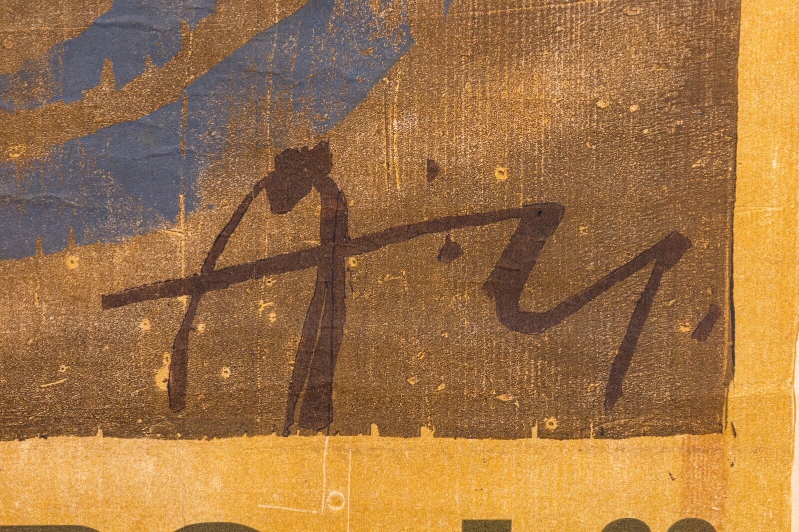 Adja Yunkers Goteborgs Konstmuseum Modern Lithographic Hanging Exhibition Poster - Thumbnail 6
