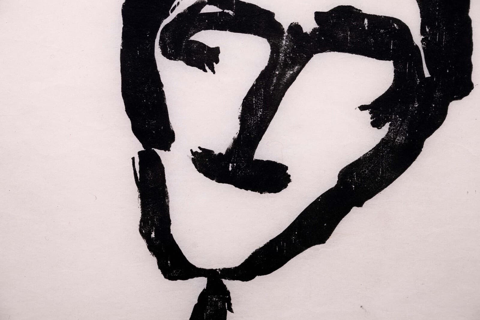 Adja Yunkers Untitled (Portrait X) Signed Modern Abstract Woodcut on Paper 5/17 - Thumbnail 4