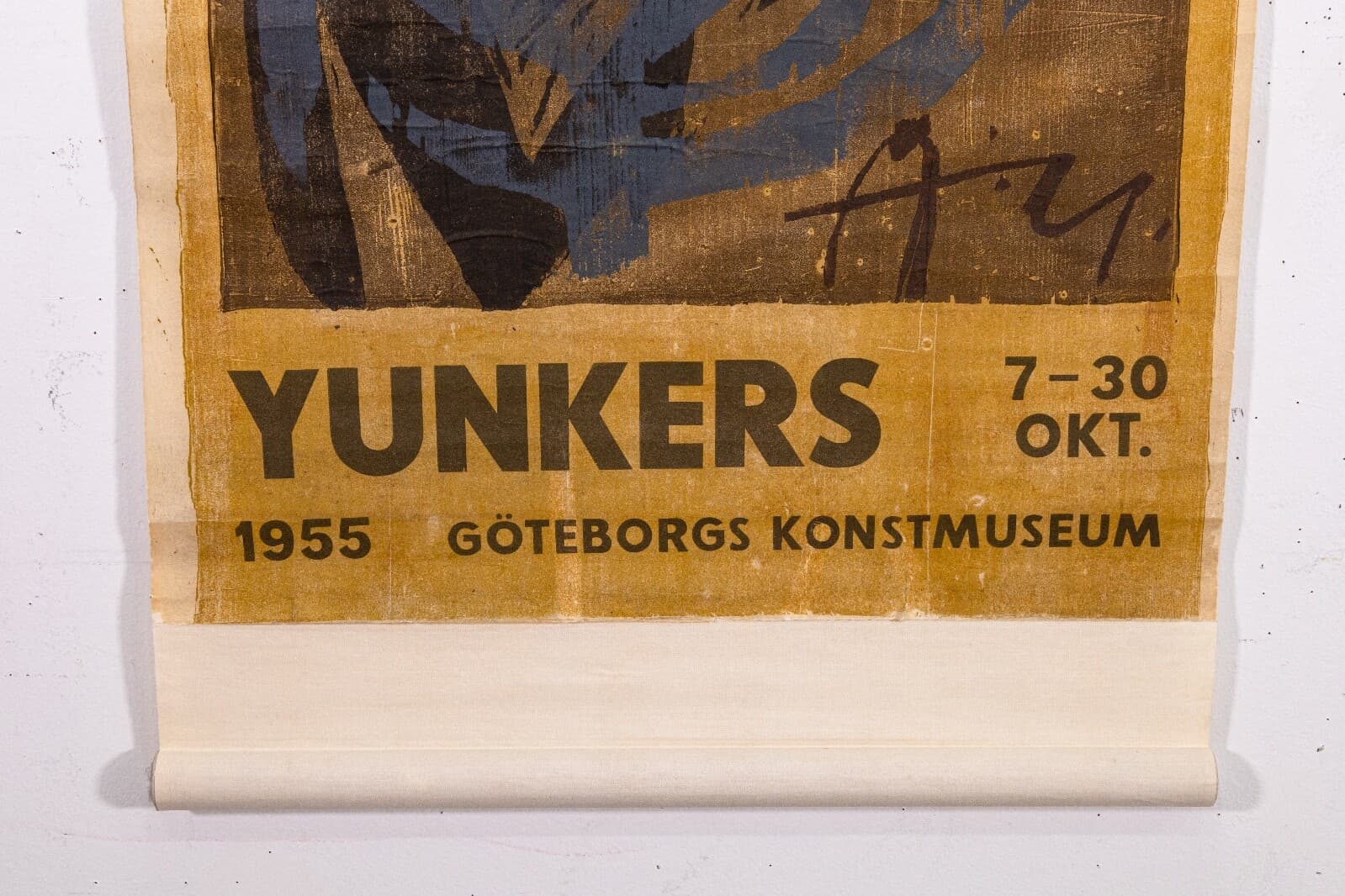 Adja Yunkers Goteborgs Konstmuseum Modern Lithographic Hanging Exhibition Poster - Thumbnail 8