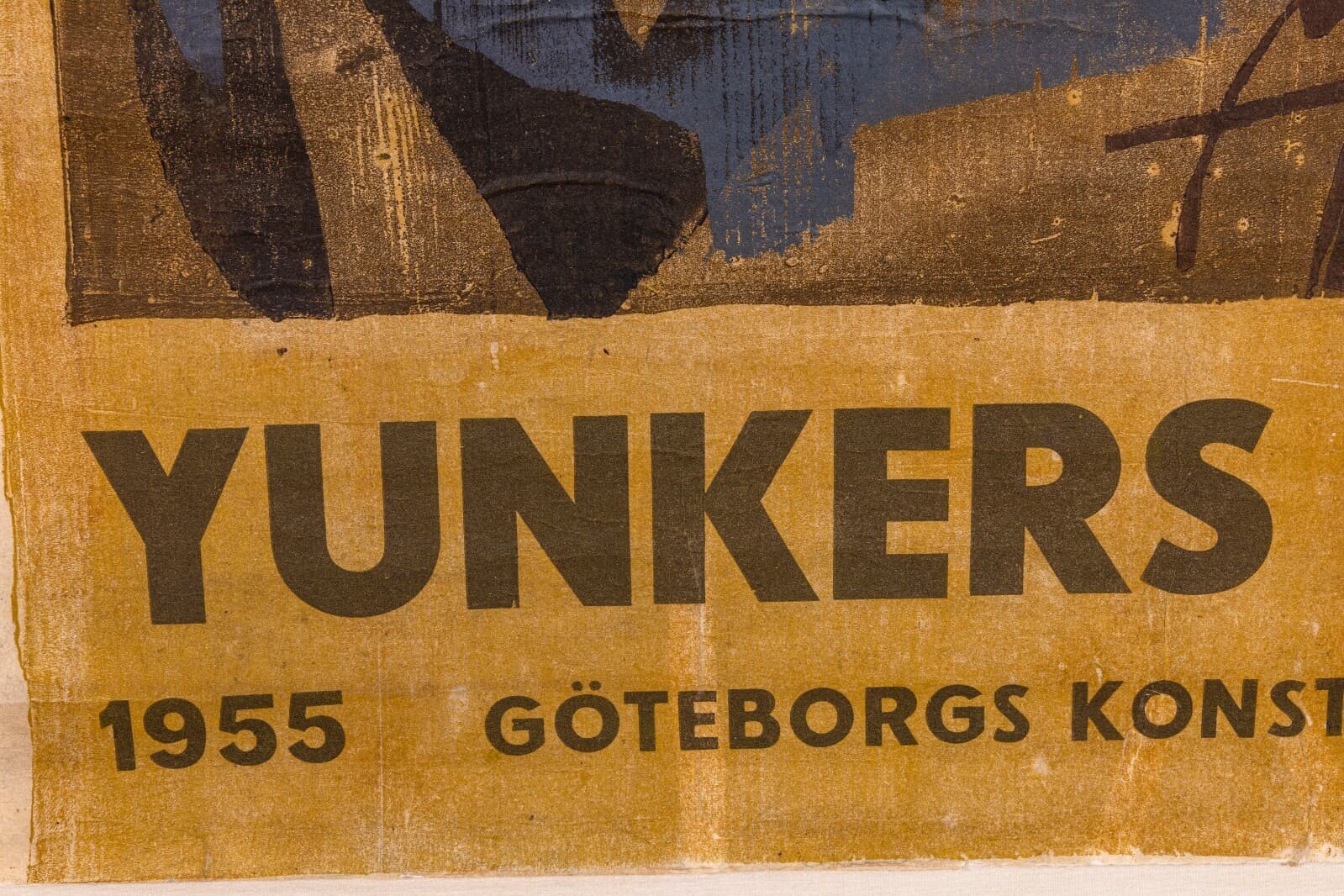 Adja Yunkers Goteborgs Konstmuseum Modern Lithographic Hanging Exhibition Poster - Thumbnail 7