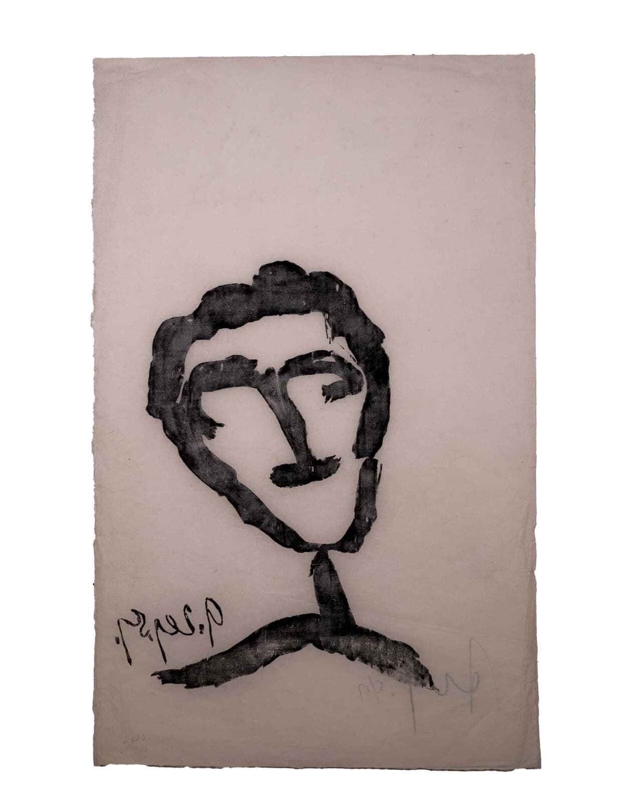 Adja Yunkers Untitled (Portrait X) Signed Modern Abstract Woodcut on Paper 5/17 - Thumbnail 9