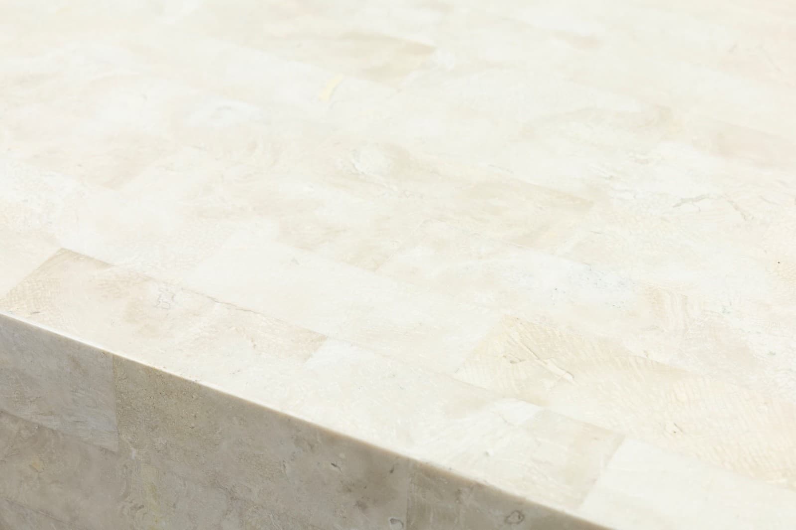 Polished Tesselated Stone Post Modern Coffee Table With Sculptural Base - Thumbnail 5