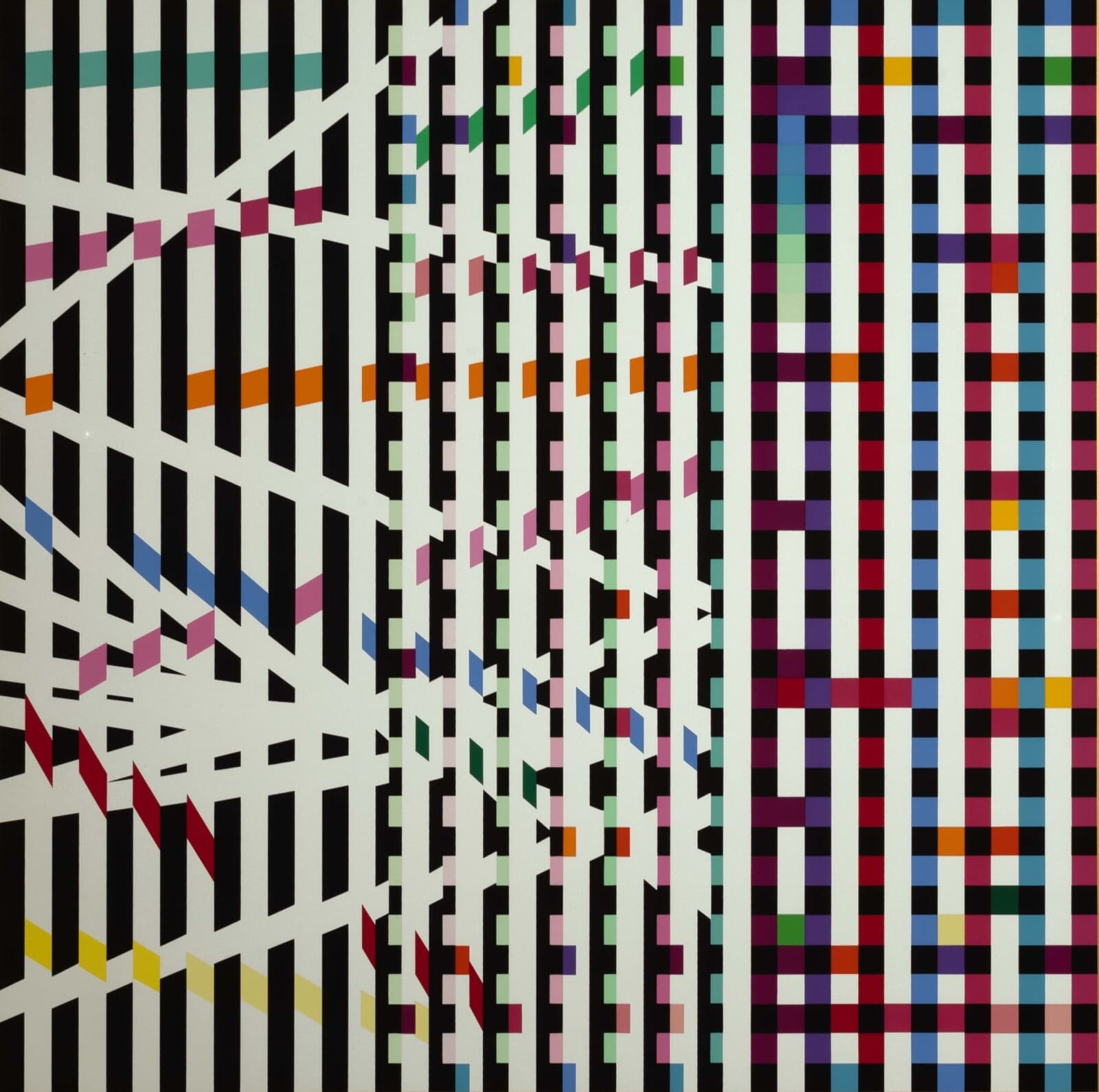 Yaacov Agam Multi-Mag Rhythm (Gold) Signed Op Art Modern Silkscreen 86/180 UF - Thumbnail 3
