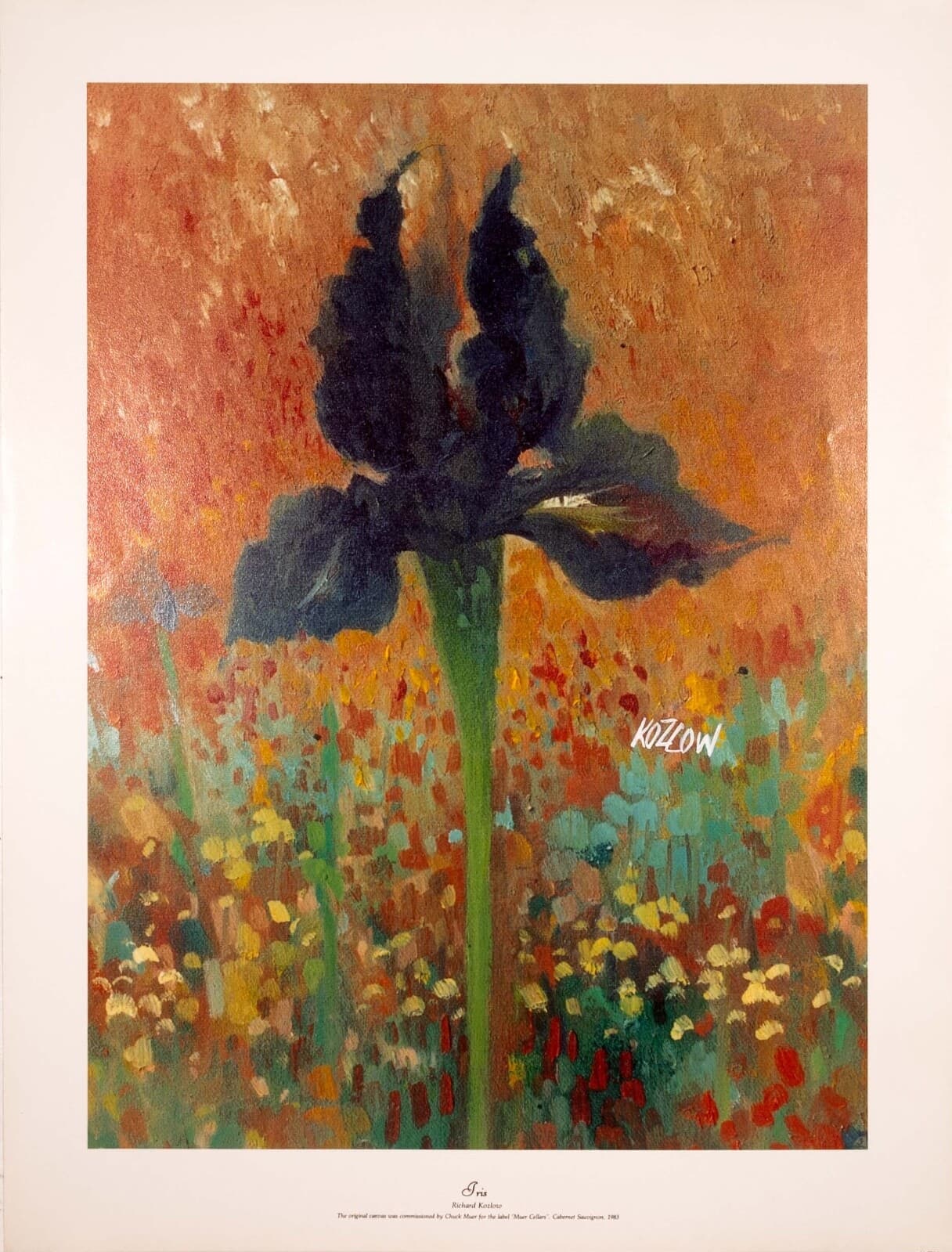 Richard Kozlow Chuck Muer Wine Vintage Art Posters Iris, Day Lilies, & Poppies - Thumbnail 2