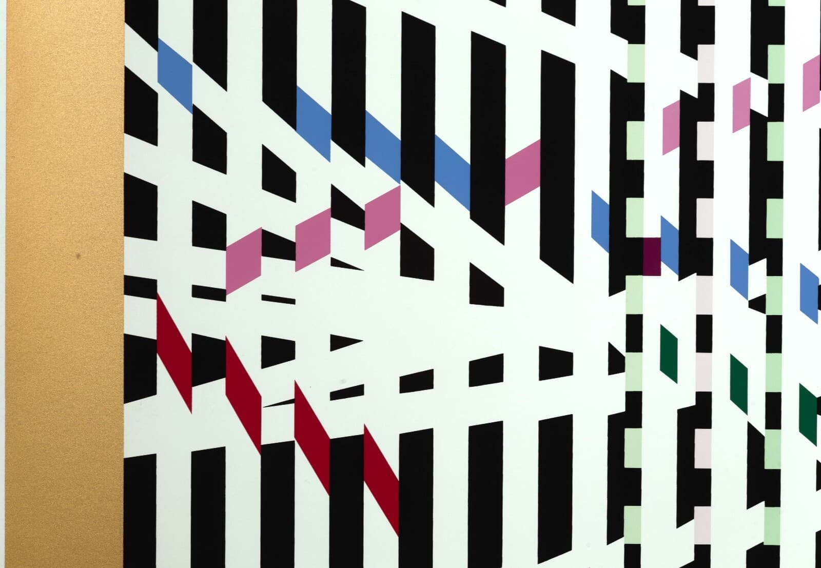 Yaacov Agam Multi-Mag Rhythm (Gold) Signed Op Art Modern Silkscreen 86/180 UF - Thumbnail 5