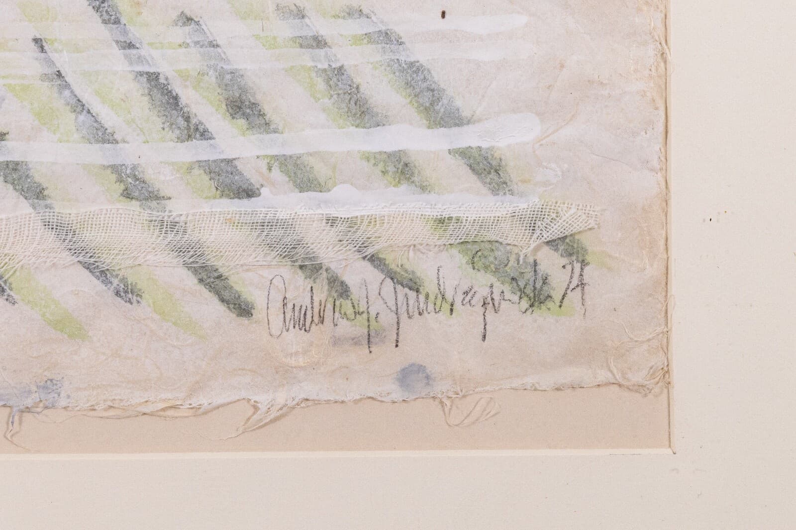 Andrew Jendrzejewski Horizontal Study 5 Signed Contemporary Collage on Paper - Thumbnail 5