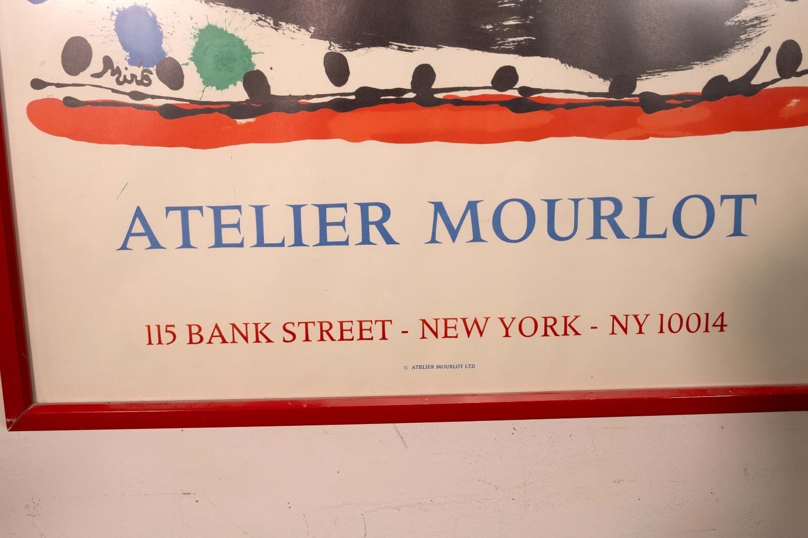 Joan Miro Atelier Mourlot New York Original Modern Lithographic Poster Framed - Thumbnail 7