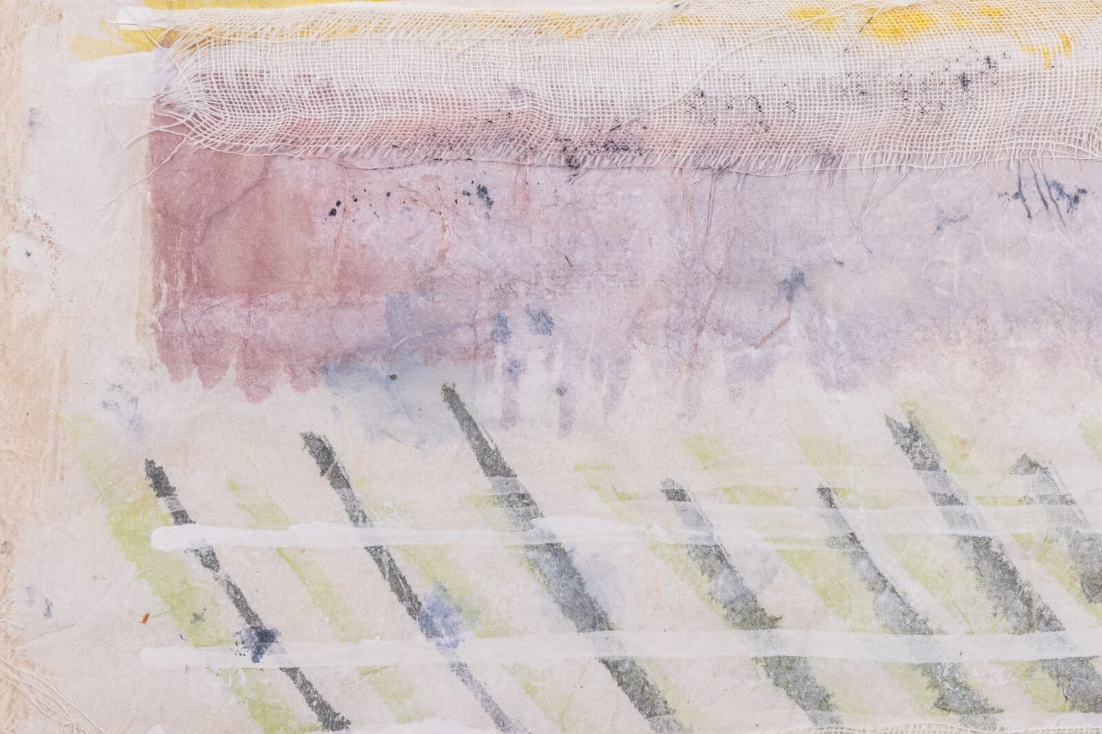 Andrew Jendrzejewski Horizontal Study 5 Signed Contemporary Collage on Paper - Thumbnail 4