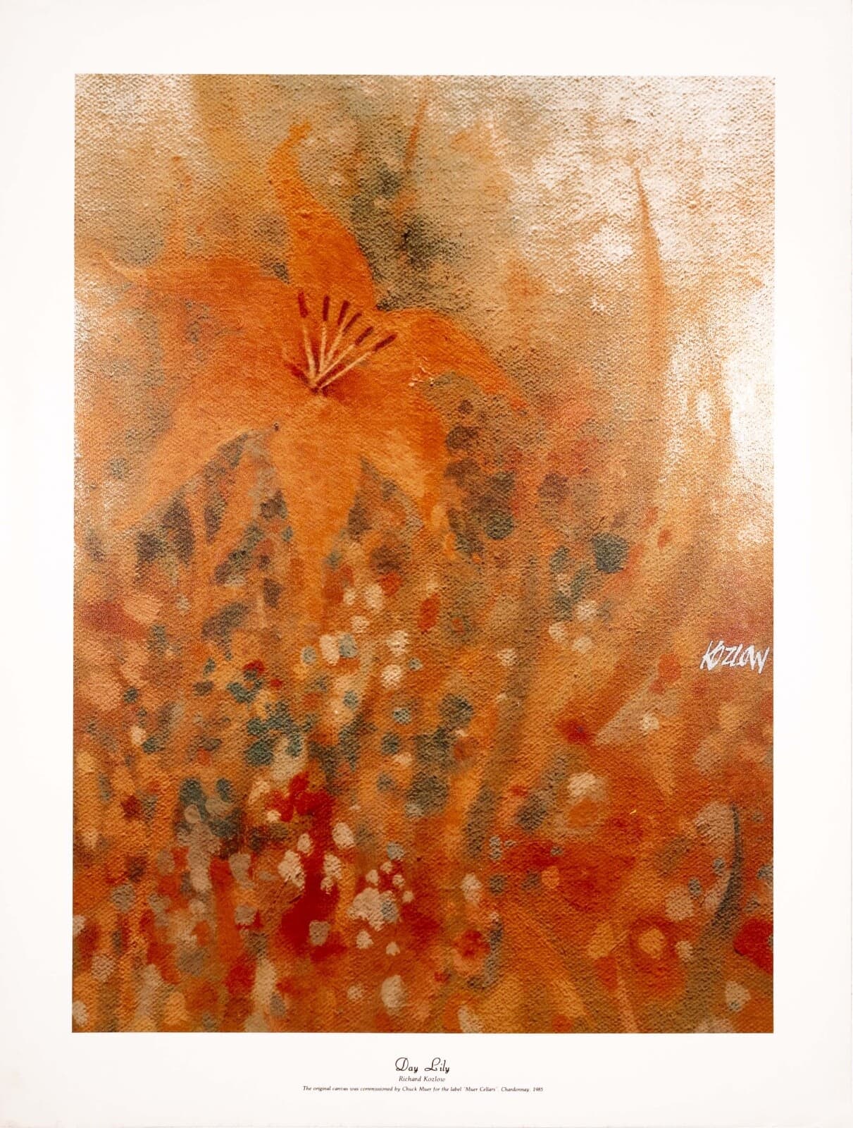 Richard Kozlow Chuck Muer Wine Vintage Art Posters Iris, Day Lilies, & Poppies - Thumbnail 4