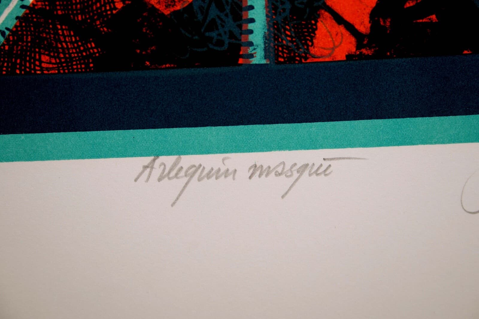 Pierre Henry Jacquot Arlequin Masque Signed Commedia dell'Arte Series Lithograph - Thumbnail 8