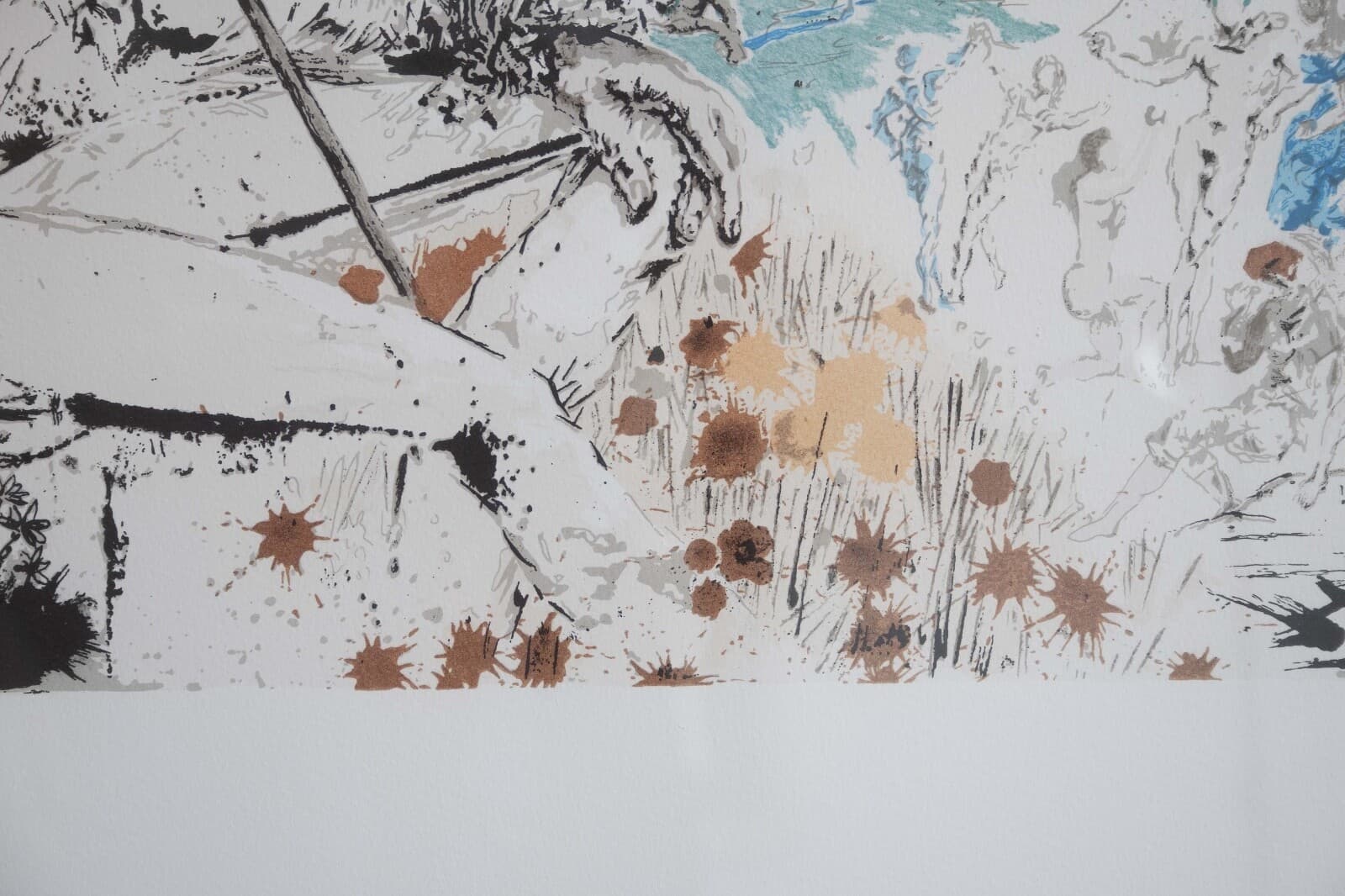 Modern Surrealism Lithograph In the Style of Salvador Dali L'Age d'Or Framed - Thumbnail 3