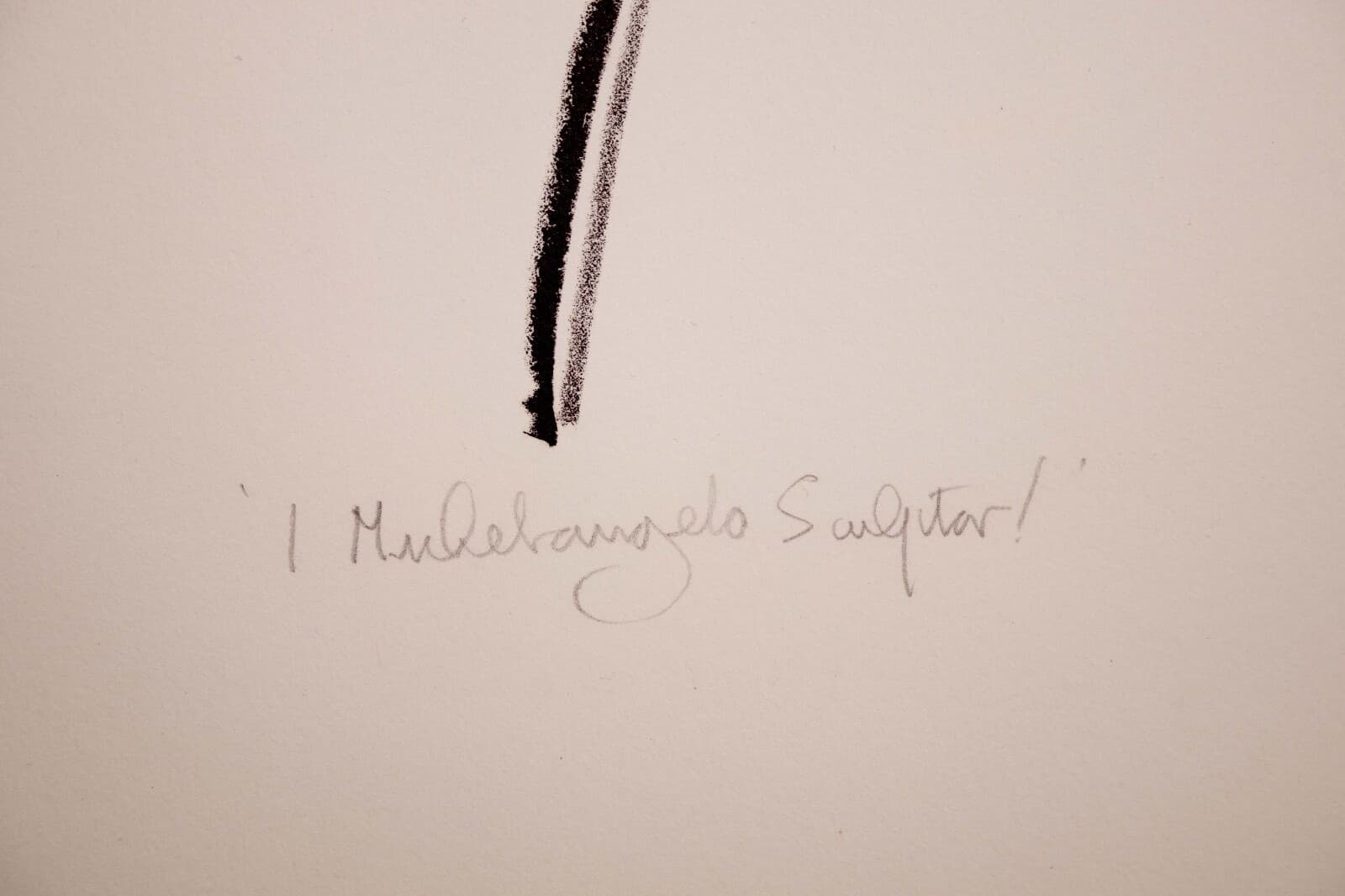 John Mills Michelangelo Saytar Signed Contemporary Screenprint on Paper 14/15 UF - Thumbnail 5