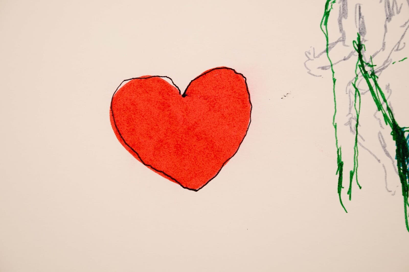 Peter Karl Green Untitled Signed Modern Figurative Felt-Tip Drawing on Paper UF - Thumbnail 5