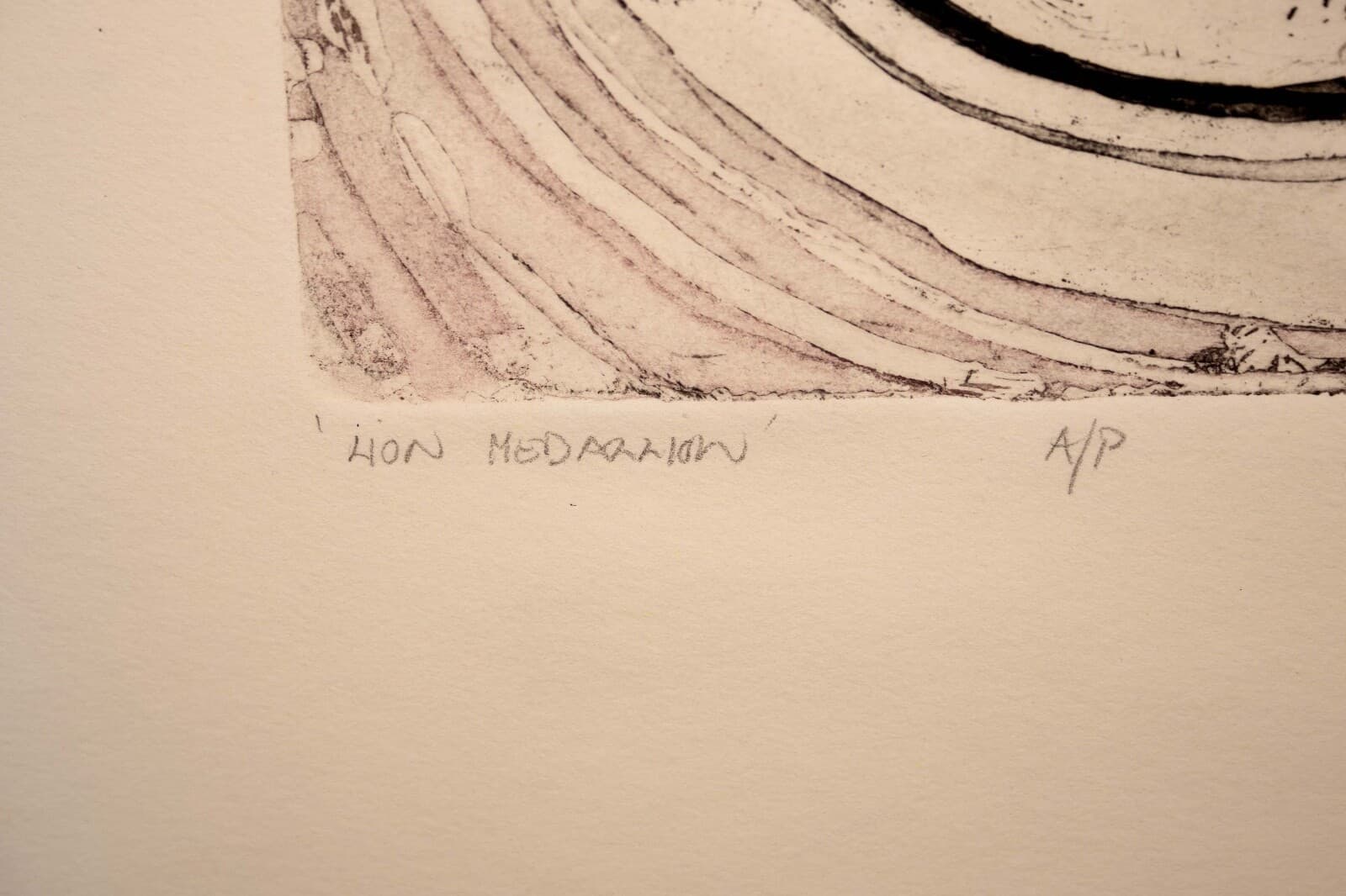 John Mills Lion Medallion Signed Contemporary Etching on Paper A.P. Unframed '71 - Thumbnail 7