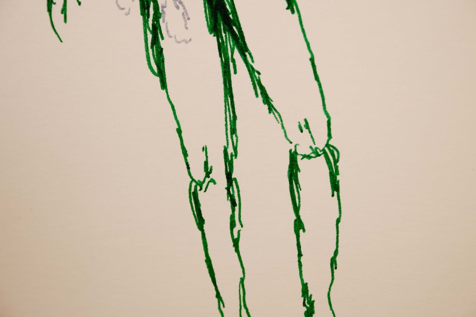 Peter Karl Green Untitled Signed Modern Figurative Felt-Tip Drawing on Paper UF - Thumbnail 4