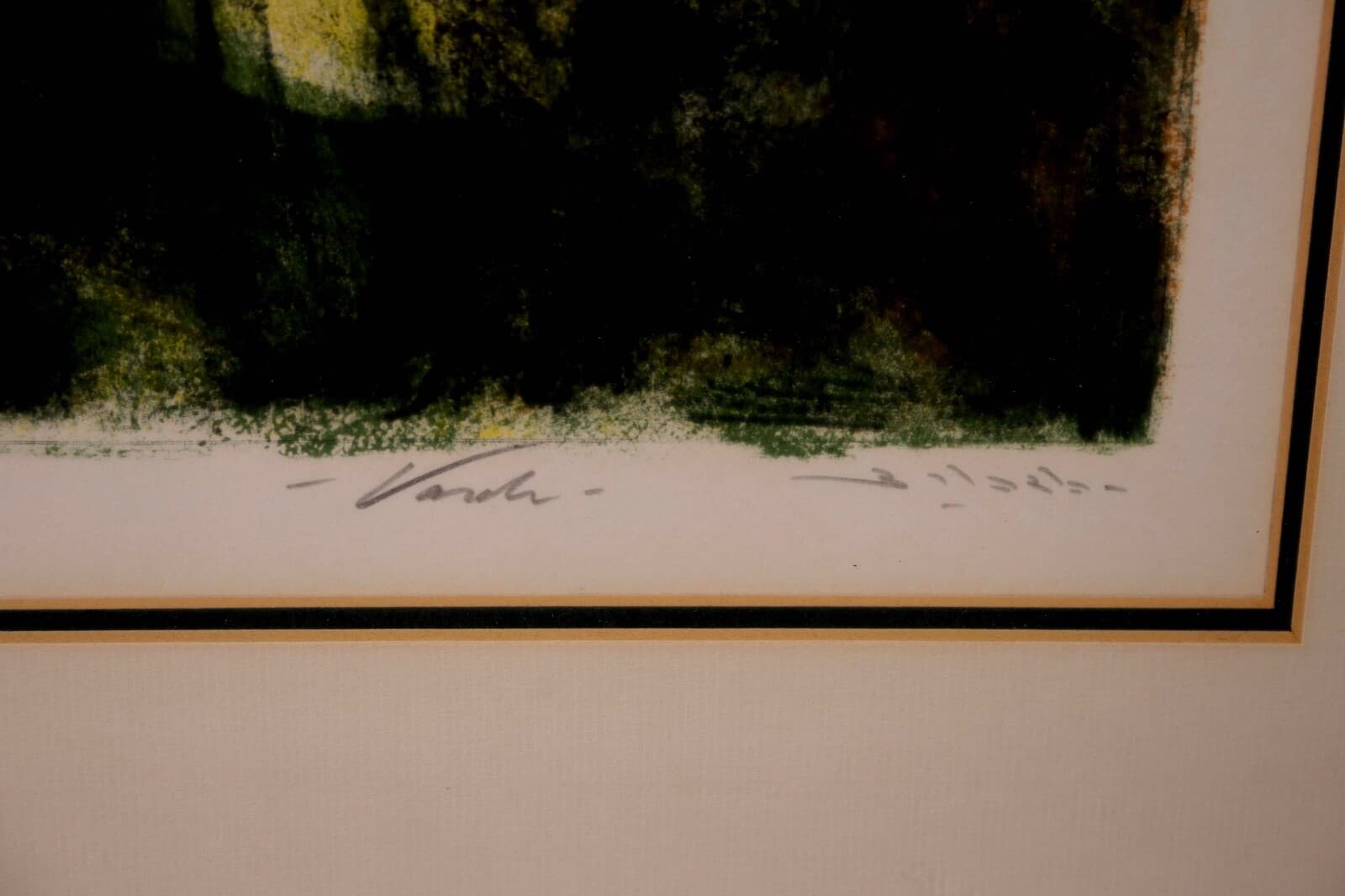 Yehuda Verdi Signed Modernist Figurative Lithograph on Paper E.A. Framed 1970s - Thumbnail 8