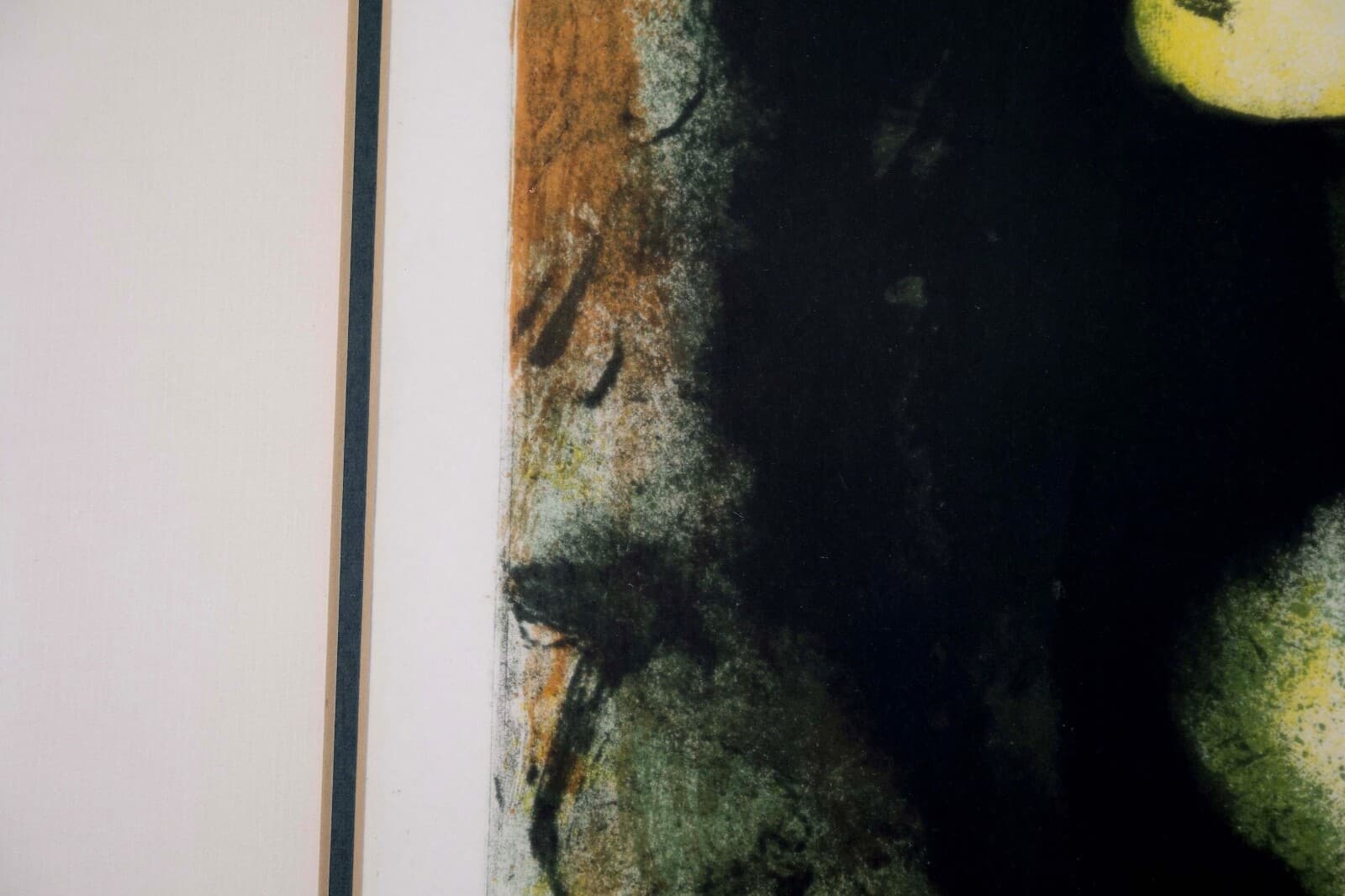 Yehuda Verdi Signed Modernist Figurative Lithograph on Paper E.A. Framed 1970s - Thumbnail 4