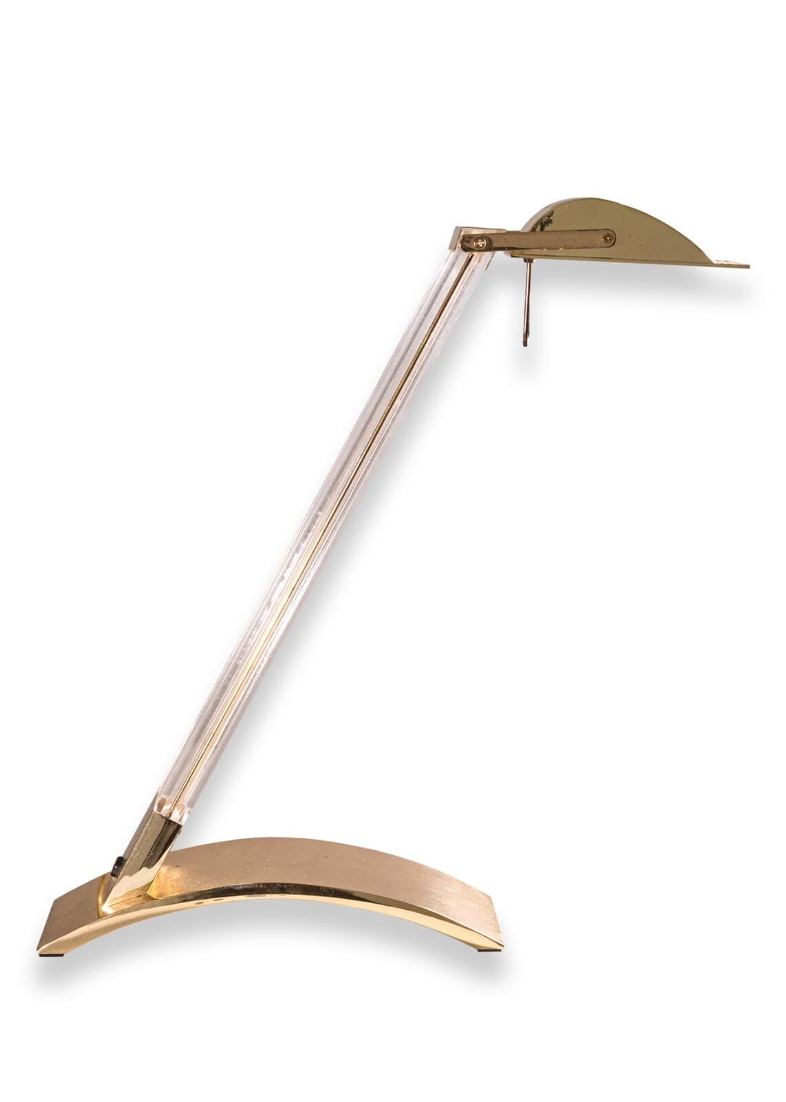 Mid Century Modern Vintage Grupo MCI Brass and Lucite Desk Lamp - Thumbnail 2