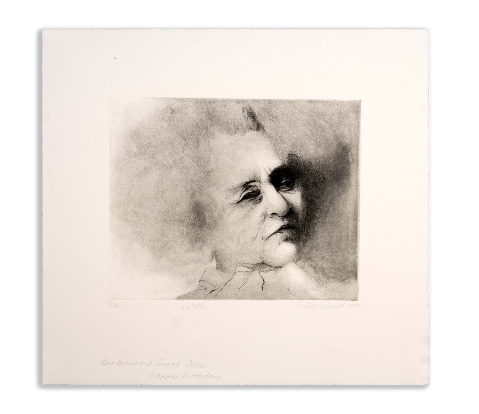 Gwen Gugell Colette Signed Contemporary Figurative Etching on Paper 6/10 UF - Thumbnail 2