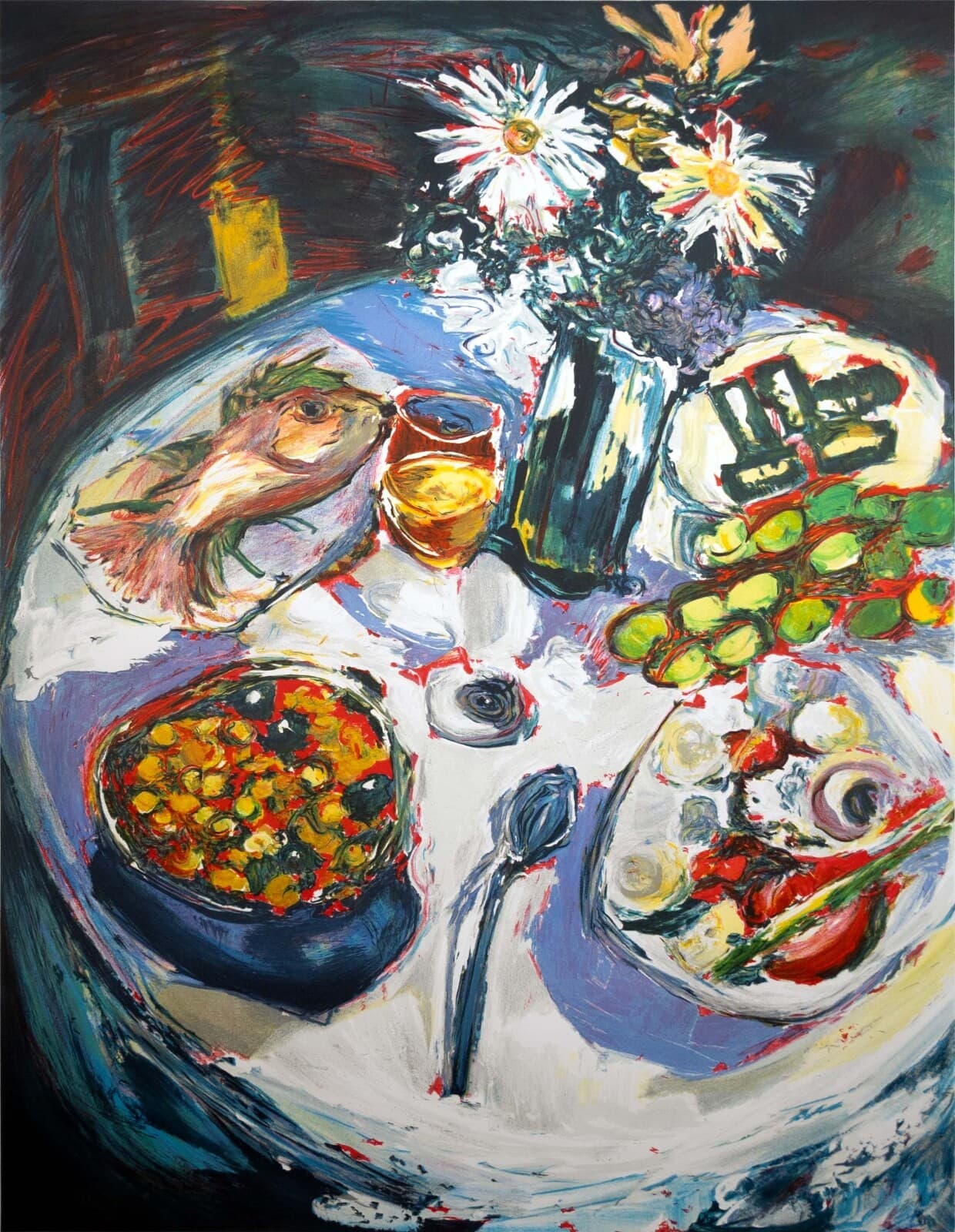 James Michalopoulos Fish Swish Signed Contemporary Lithograph 2018 UF 680/900 - Thumbnail 3