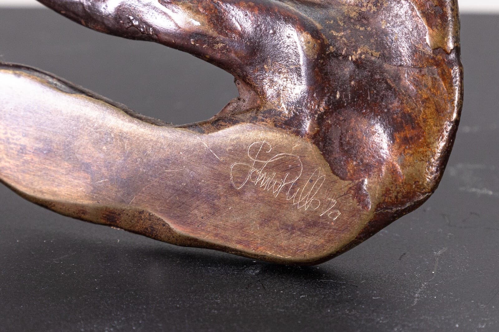 John Mills Diver Signed Contemporary Cast Bronze Figurative Sculpture 1970 - Thumbnail 8