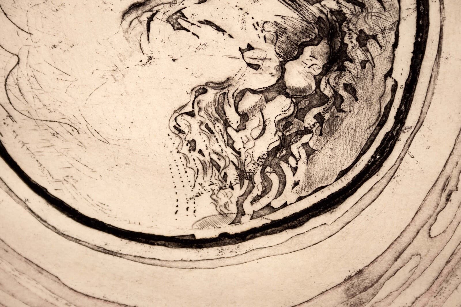 John Mills Lion Medallion Signed Contemporary Etching on Paper A.P. Unframed '71 - Thumbnail 6