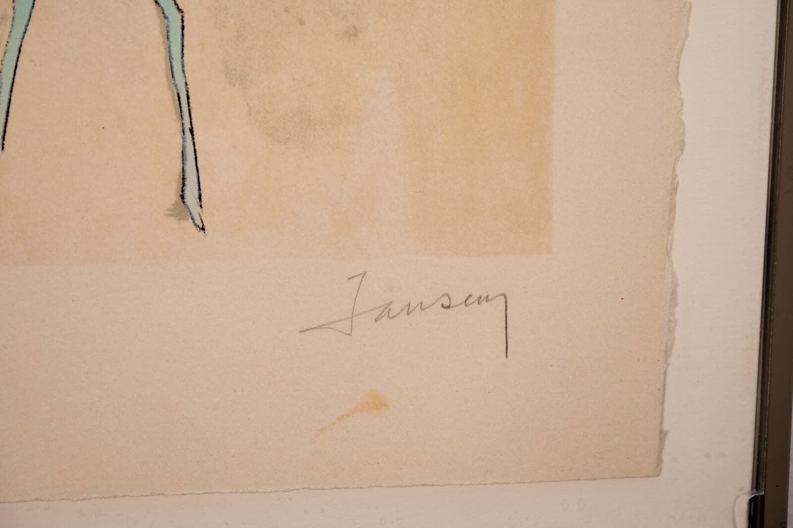 Jean Jansem Offrande Signed Modernist Figurative Lithograph on Paper 157/275 - Thumbnail 8