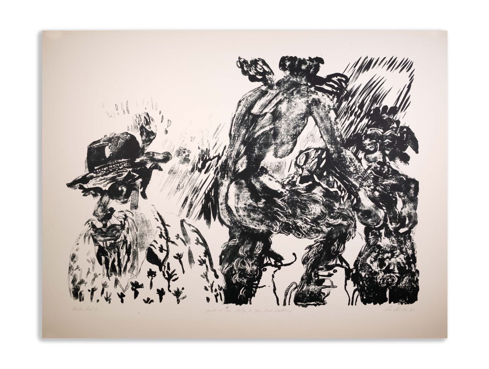 Don Shields Invite a Few Satyrs to Your Next Gathering Signed Lithograph PP - Thumbnail 2