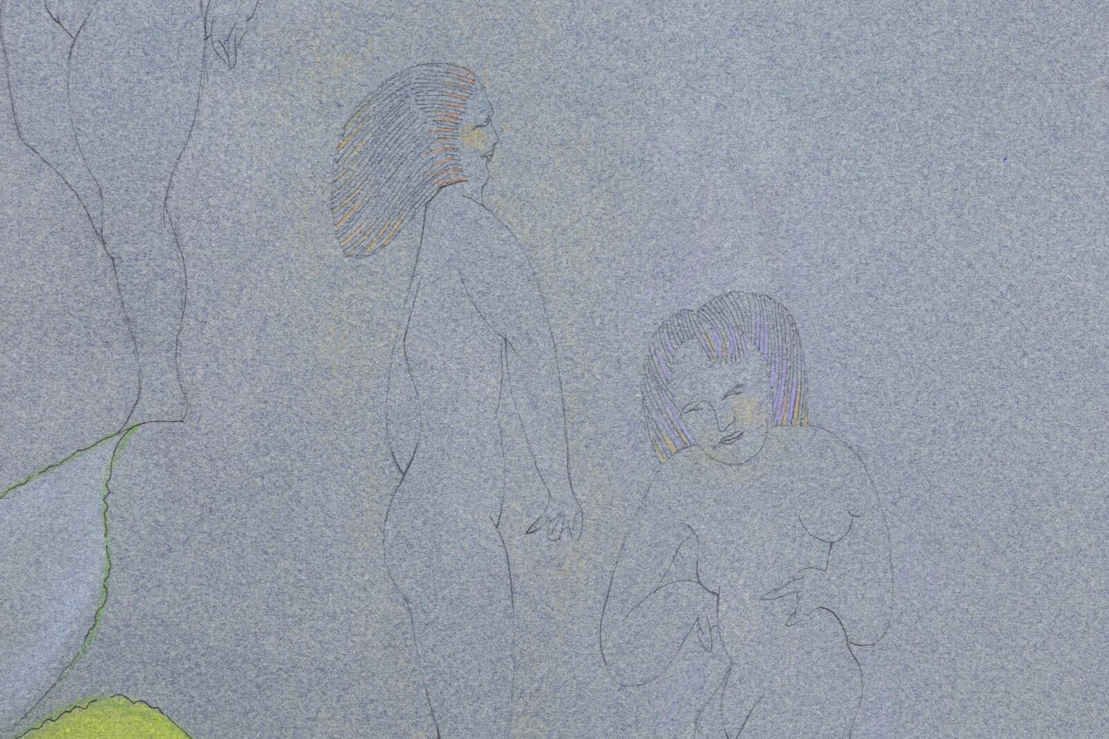 Stanley Boxer Bouquets Spawning Intruders Signed Crayon Pastel & Pencil Drawing - Thumbnail 4