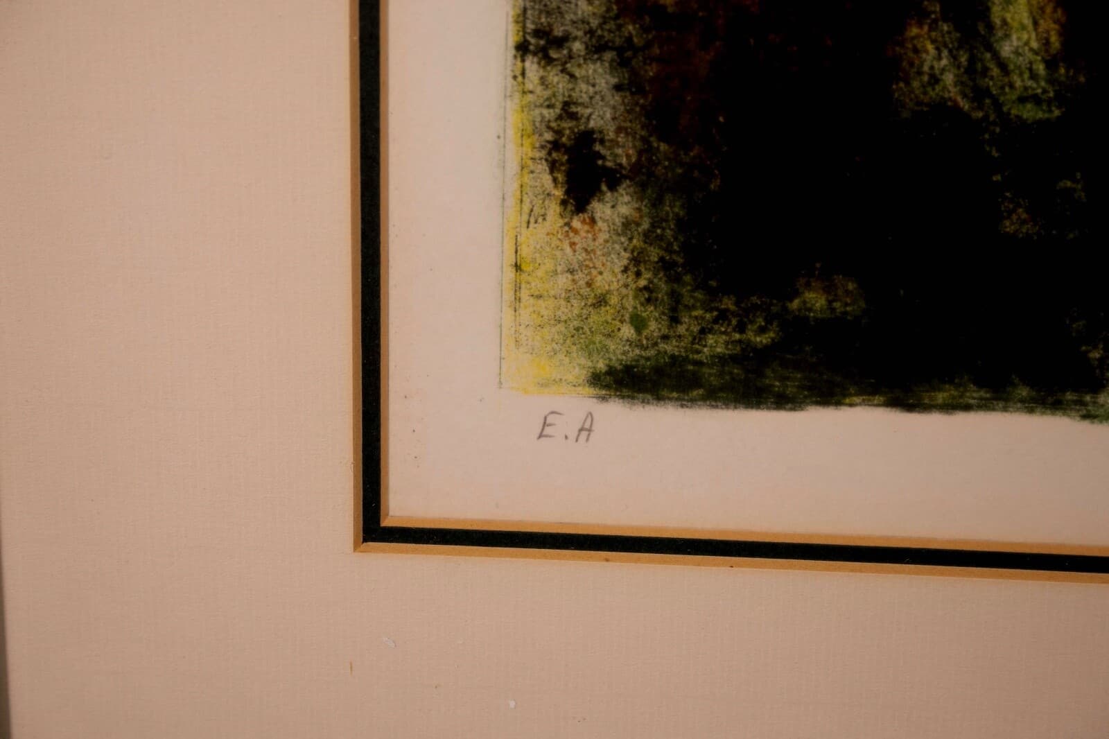 Yehuda Verdi Signed Modernist Figurative Lithograph on Paper E.A. Framed 1970s - Thumbnail 7