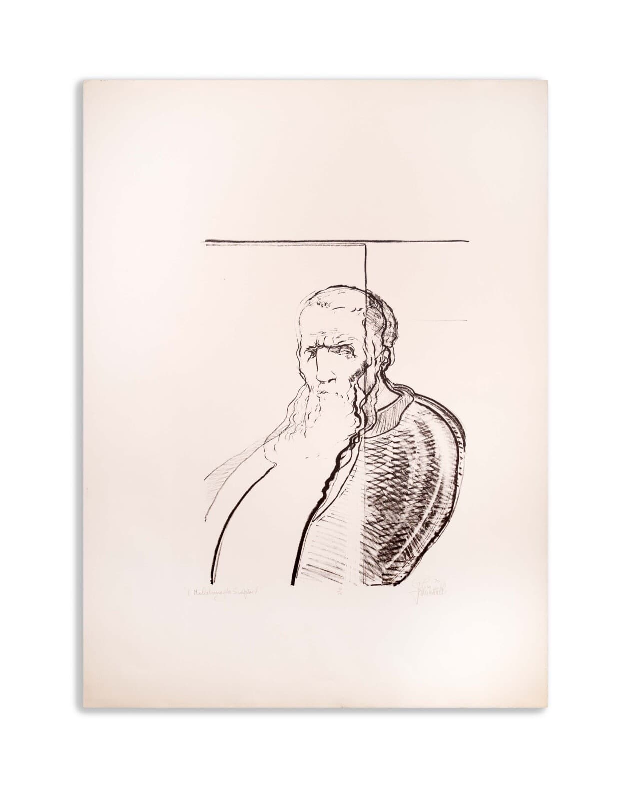 John Mills Michelangelo Saytar Signed Contemporary Screenprint on Paper 14/15 UF - Thumbnail 2