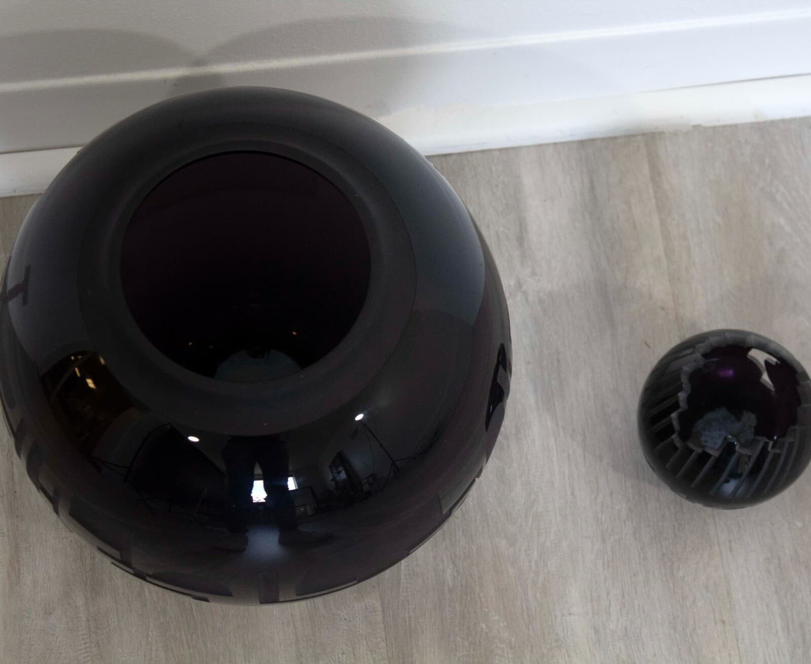 Pair of James Parsons Smoked Glass Vessels Design - Thumbnail 5