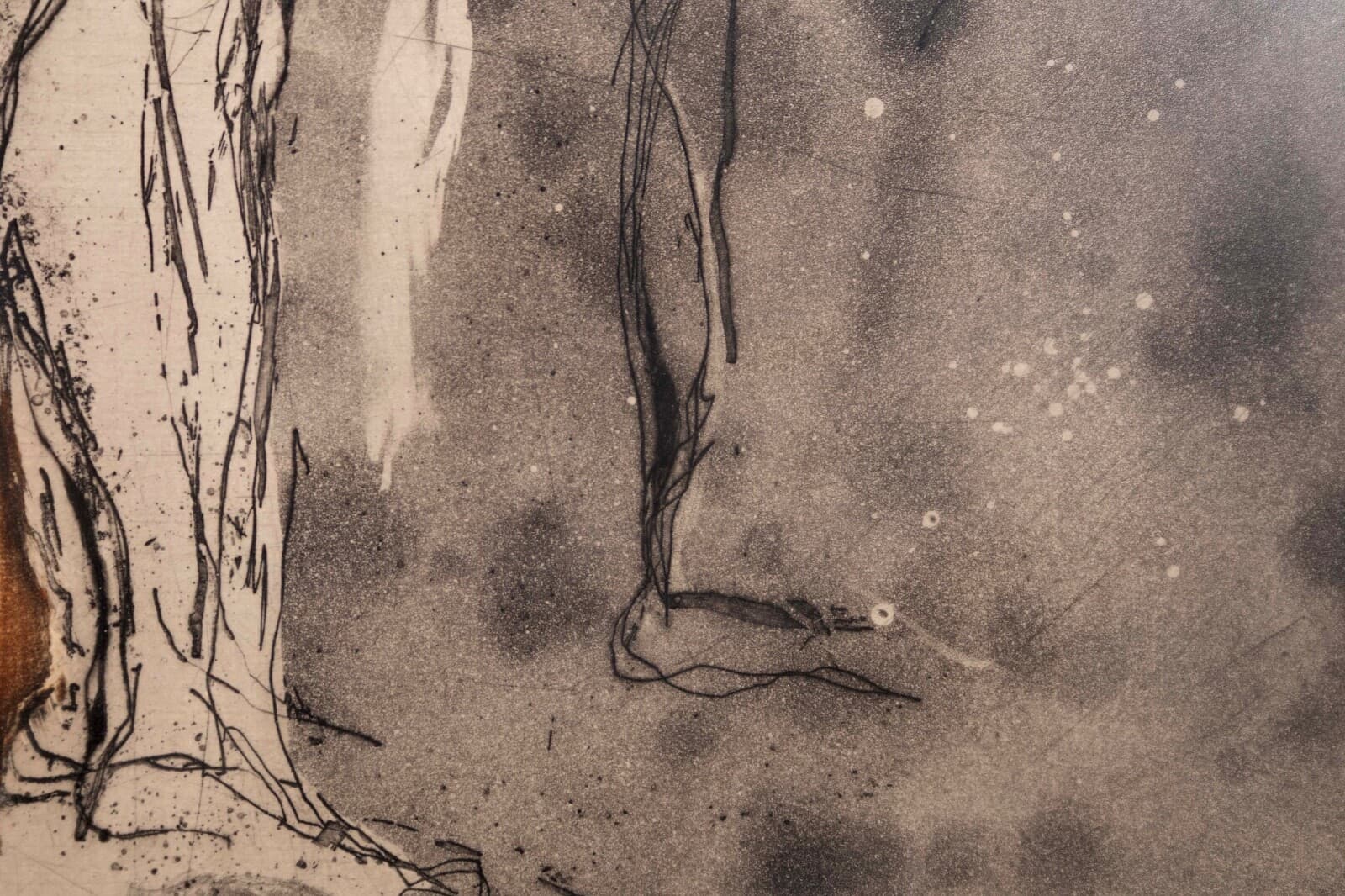 Karl Brandstatter Untitled Nude Modernist Etching on Paper 38/120 Framed 1970s - Thumbnail 7