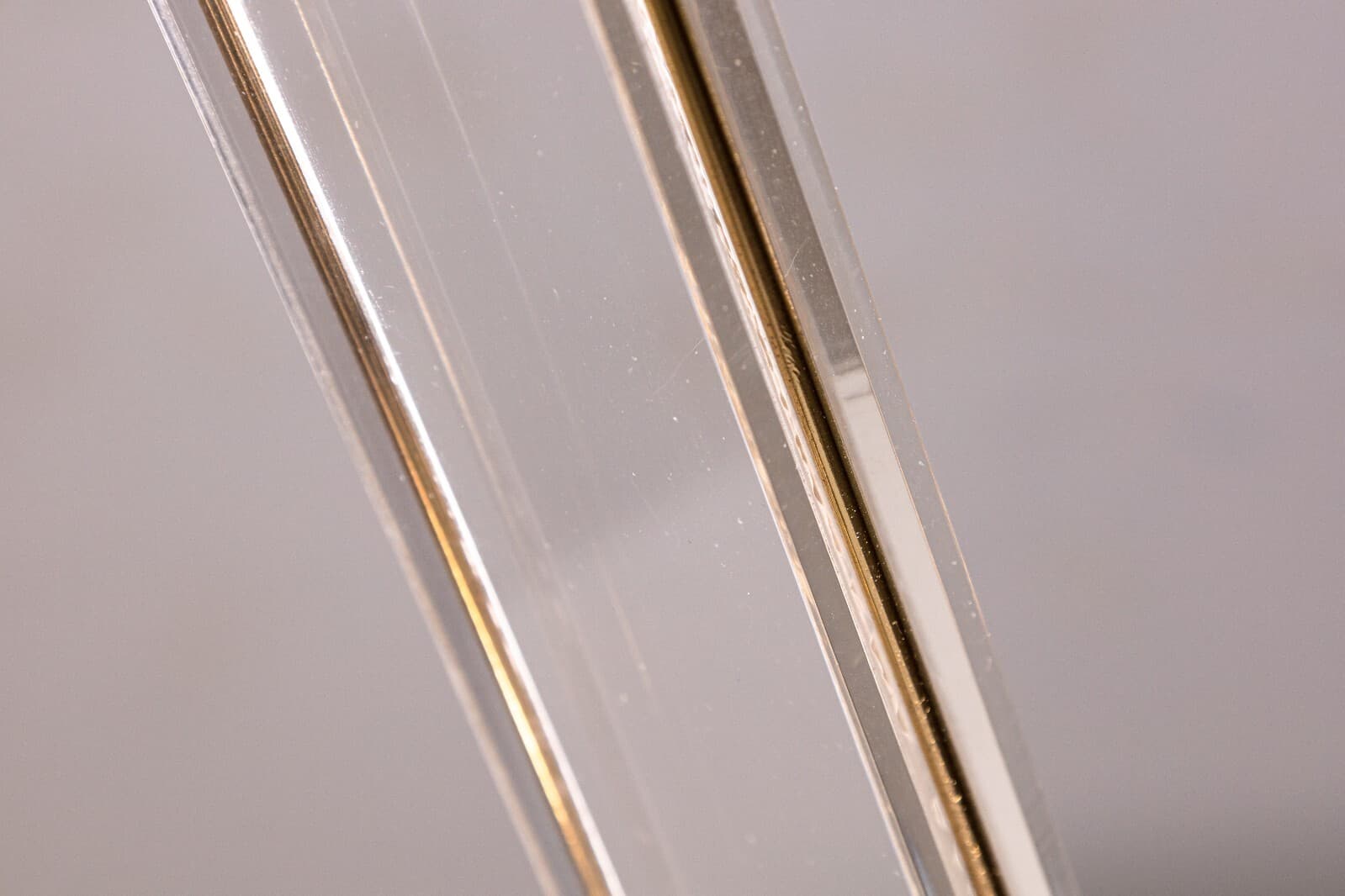 Mid Century Modern Vintage Grupo MCI Brass and Lucite Desk Lamp - Thumbnail 7