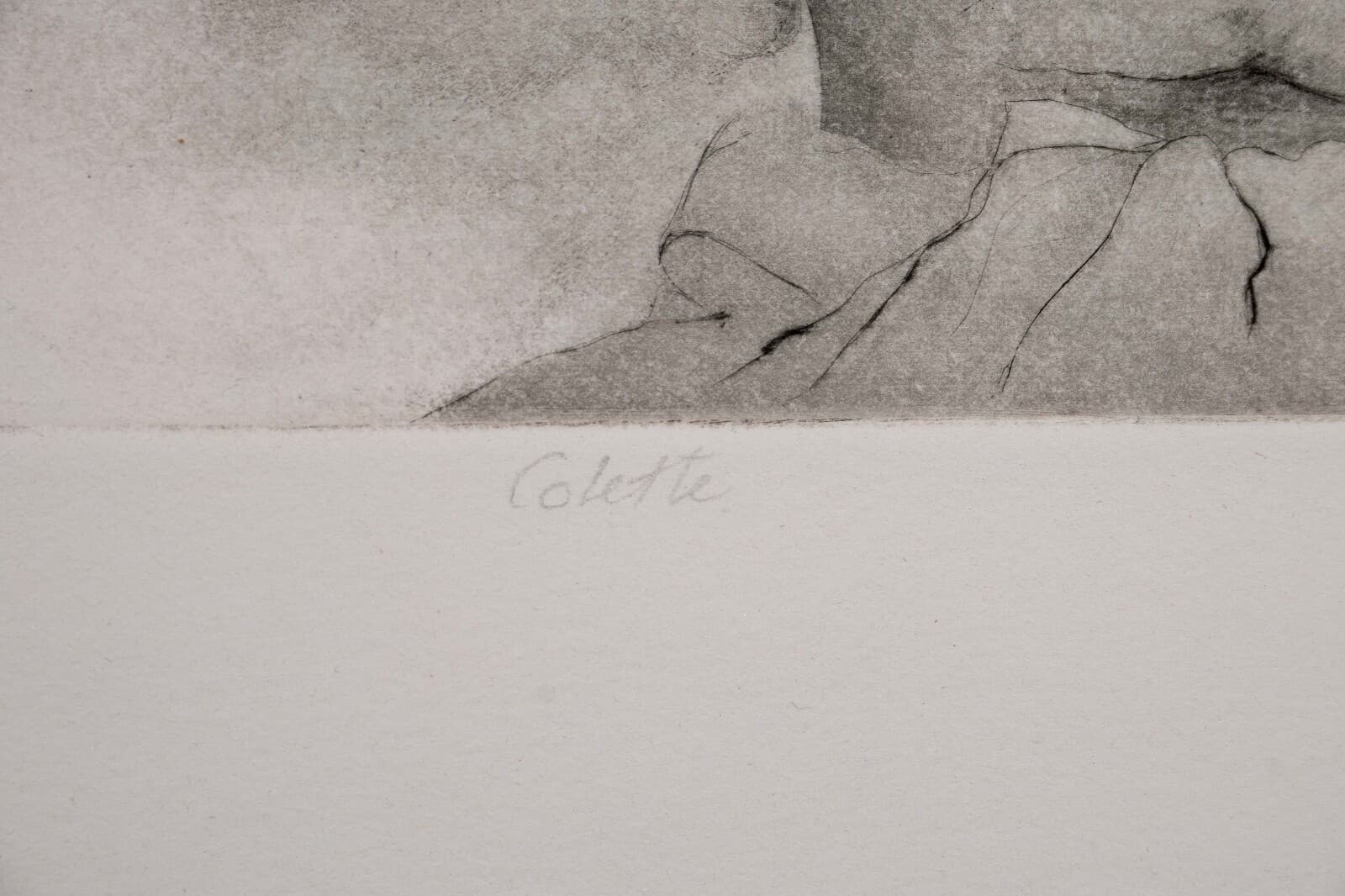 Gwen Gugell Colette Signed Contemporary Figurative Etching on Paper 6/10 UF - Thumbnail 8