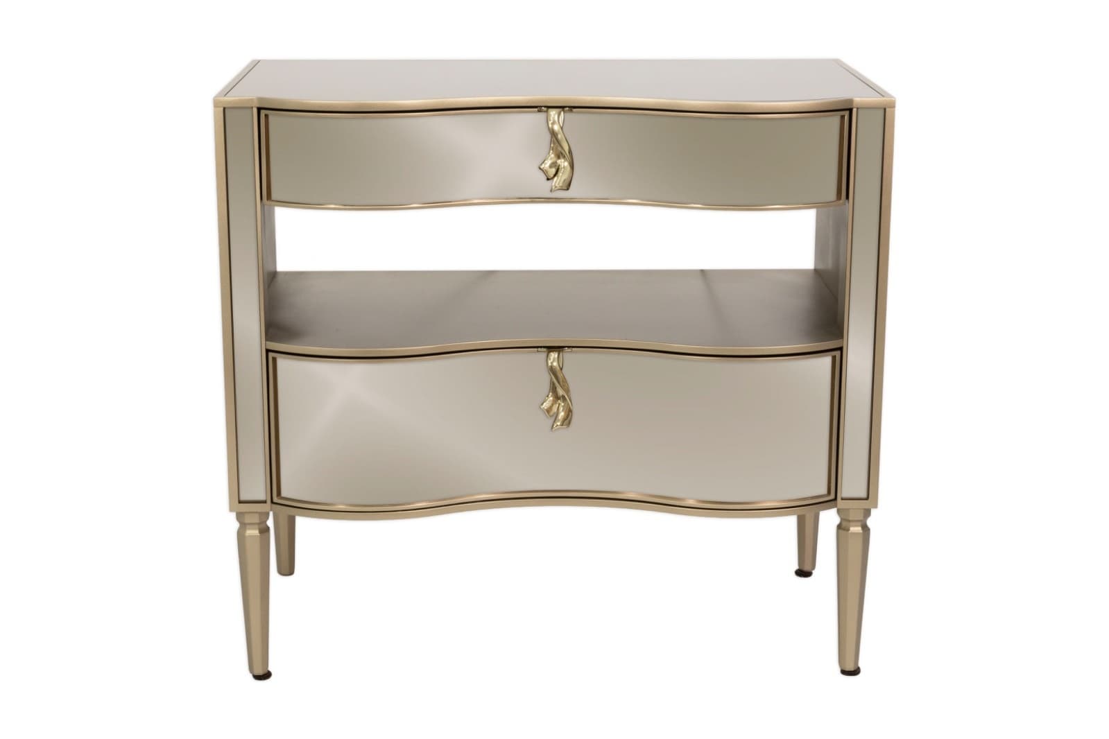 Pair Of Caracole 'It's A Small Wonder" Mirrored Nightstands - Thumbnail 3