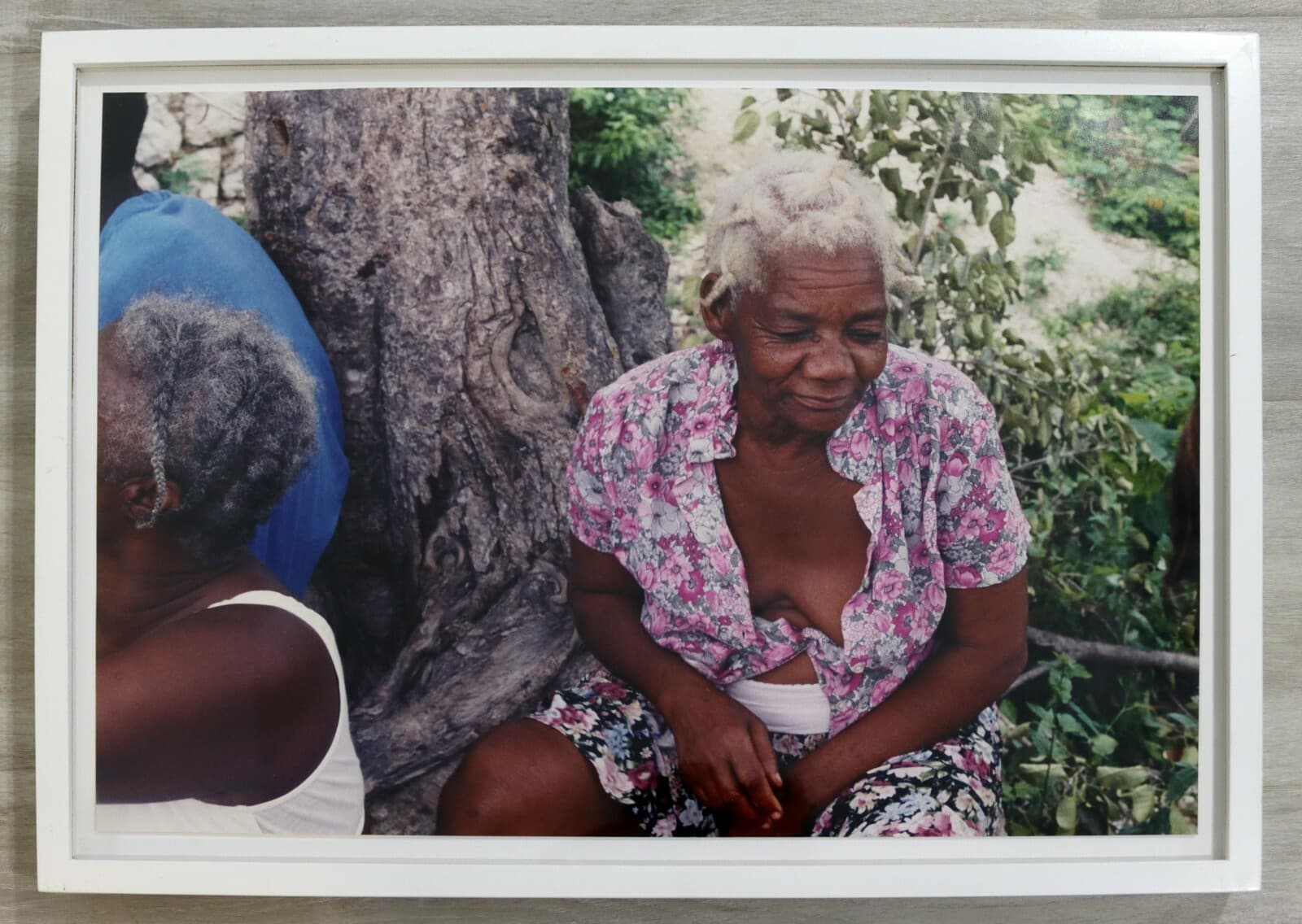 Chantal James Haiti Elderly Woman Photograph Framed Signed