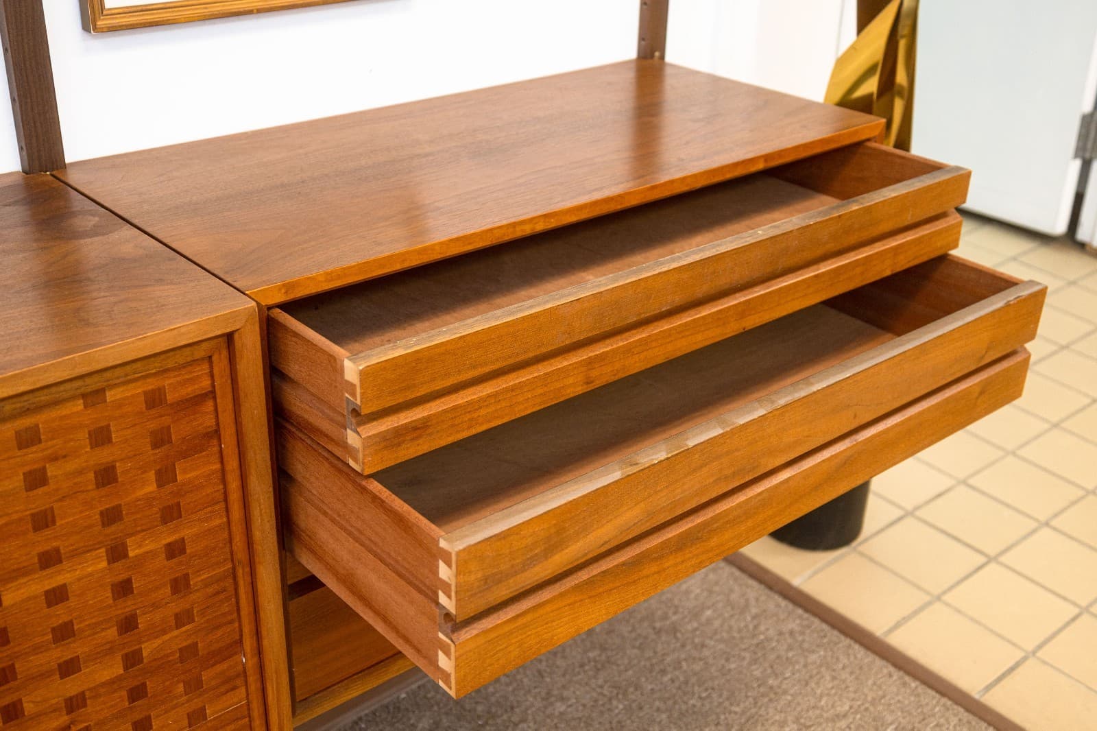 Poul Cadovious 4 Bay Royal System Danish Teak Wall Unit Extendable Table Desk - Thumbnail 11
