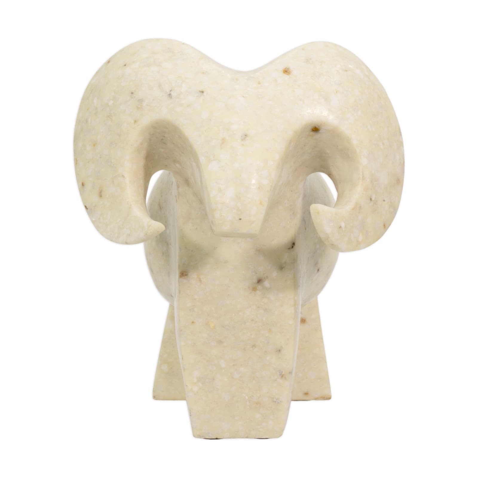 Pair Of 1970s Post Modern White Marble Rams By Masatoyo Kishi Kuki - Thumbnail 3