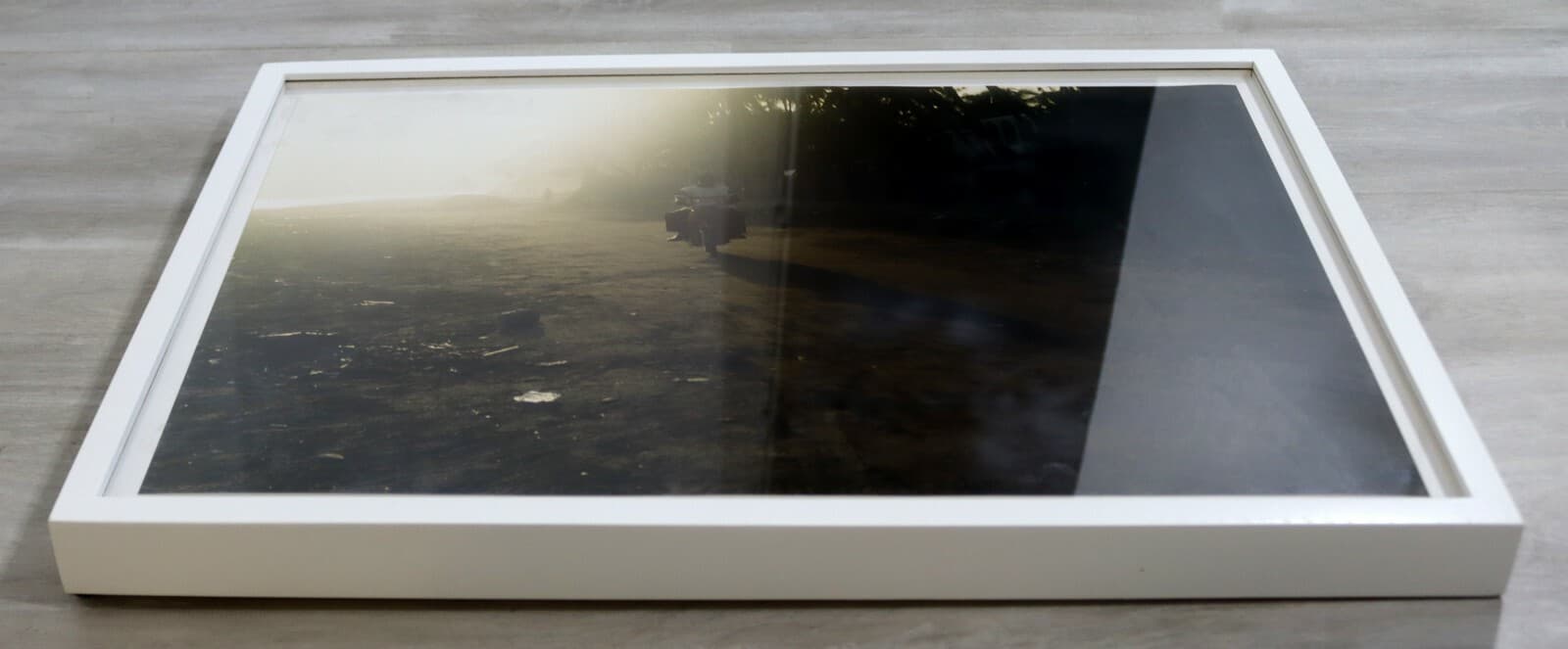 Chantal James Haiti Man on Scooter Photograph Framed Signed - Thumbnail 2