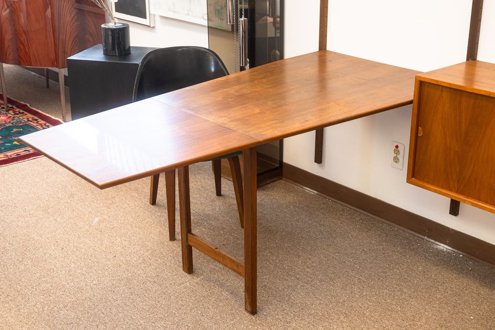 Poul Cadovious 4 Bay Royal System Danish Teak Wall Unit Extendable Table Desk - Thumbnail 4