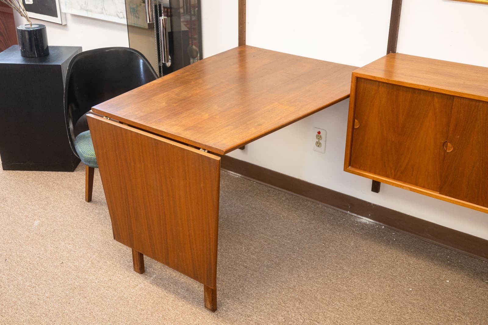 Poul Cadovious 4 Bay Royal System Danish Teak Wall Unit Extendable Table Desk - Thumbnail 3
