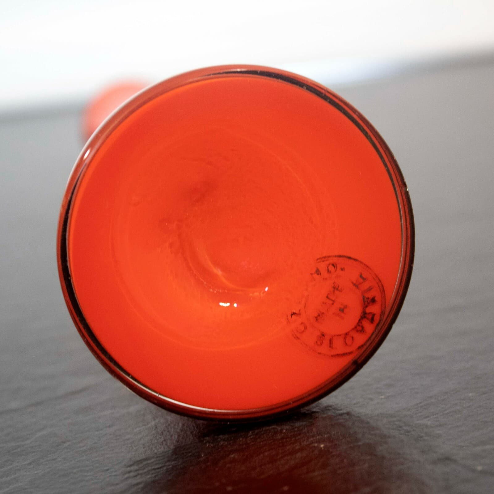Gallo Slovakia Orange Bud Vase with Flower Design - Thumbnail 7