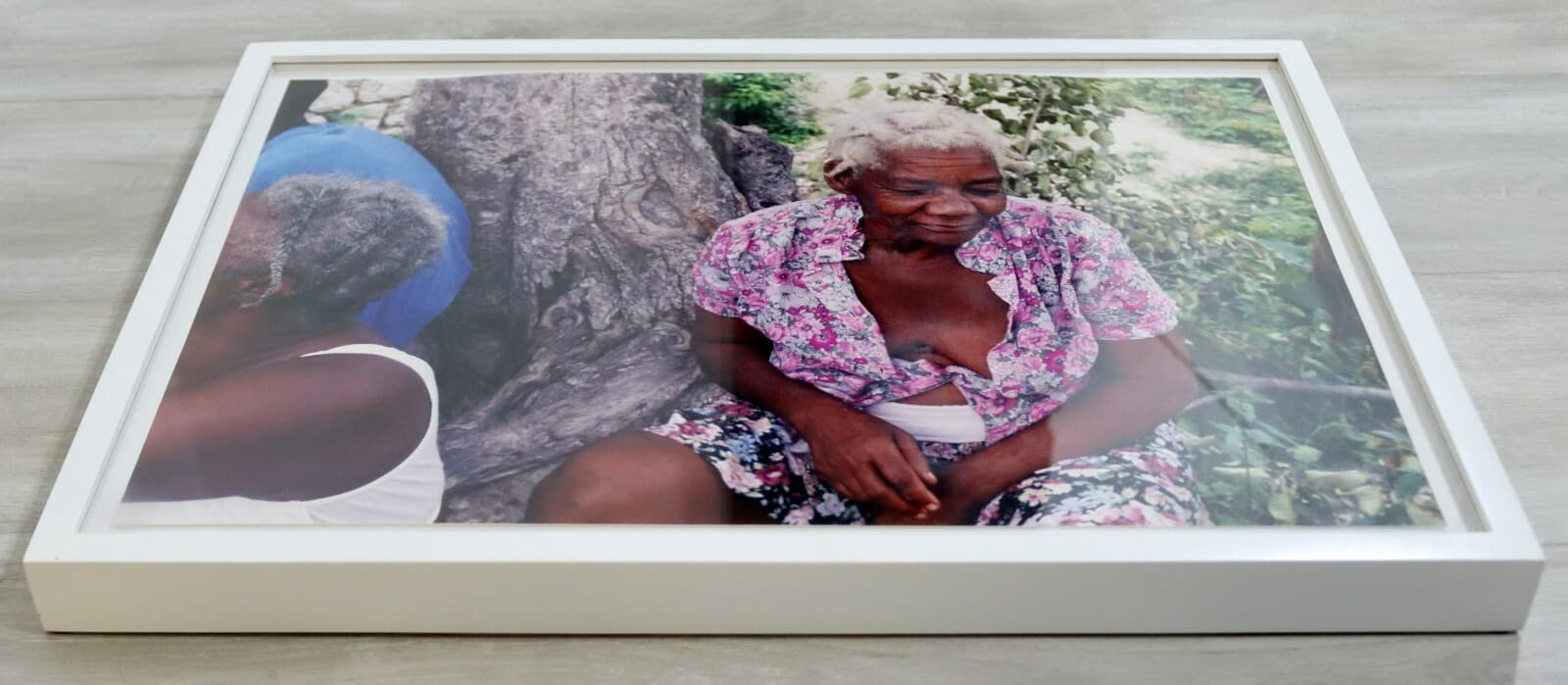 Chantal James Haiti Elderly Woman Photograph Framed Signed - Thumbnail 3