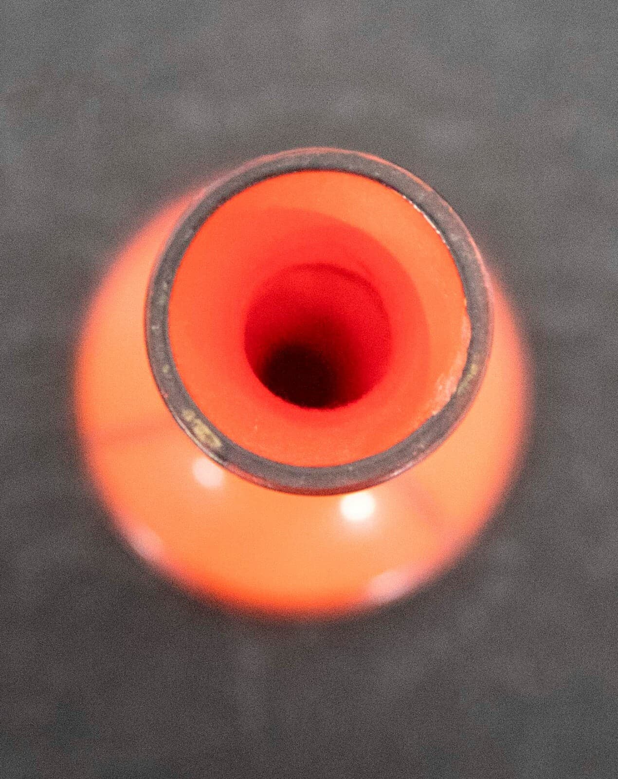 Gallo Slovakia Orange Bud Vase with Flower Design - Thumbnail 6