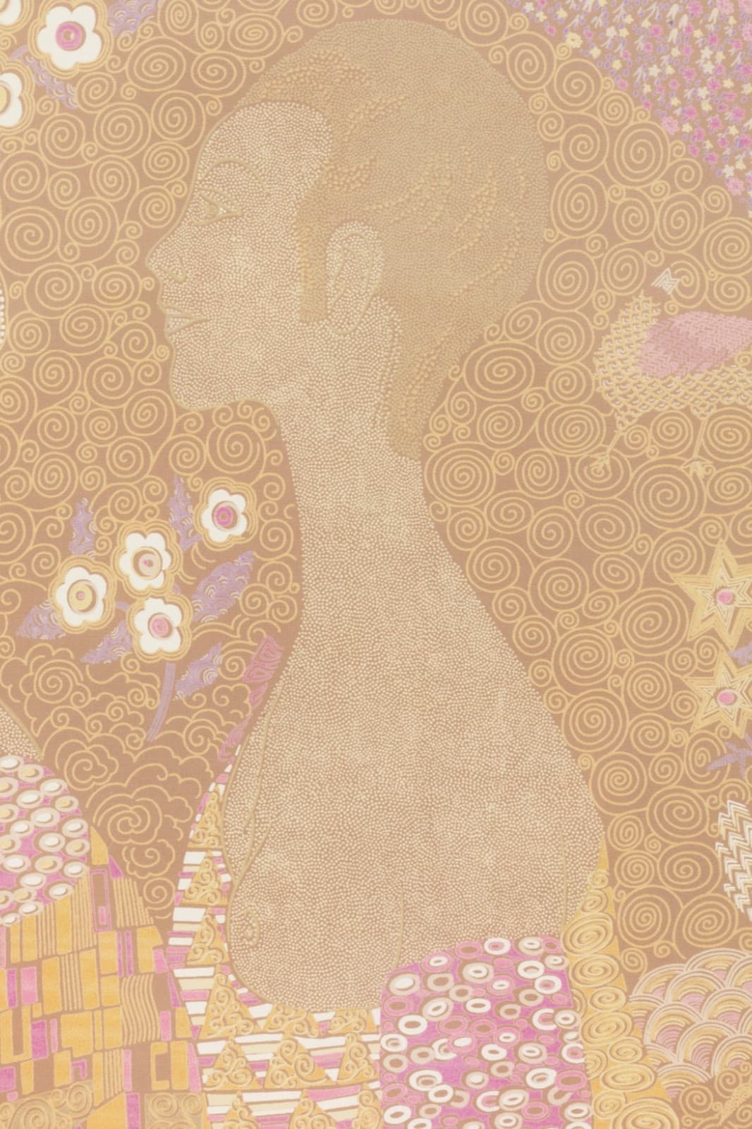 Framed Vintage Gustav Klimt Inspired Silk Scarf By Bottega Veneta - Thumbnail 4