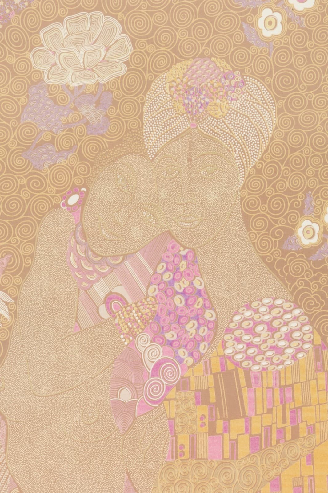 Framed Vintage Gustav Klimt Inspired Silk Scarf By Bottega Veneta - Thumbnail 3